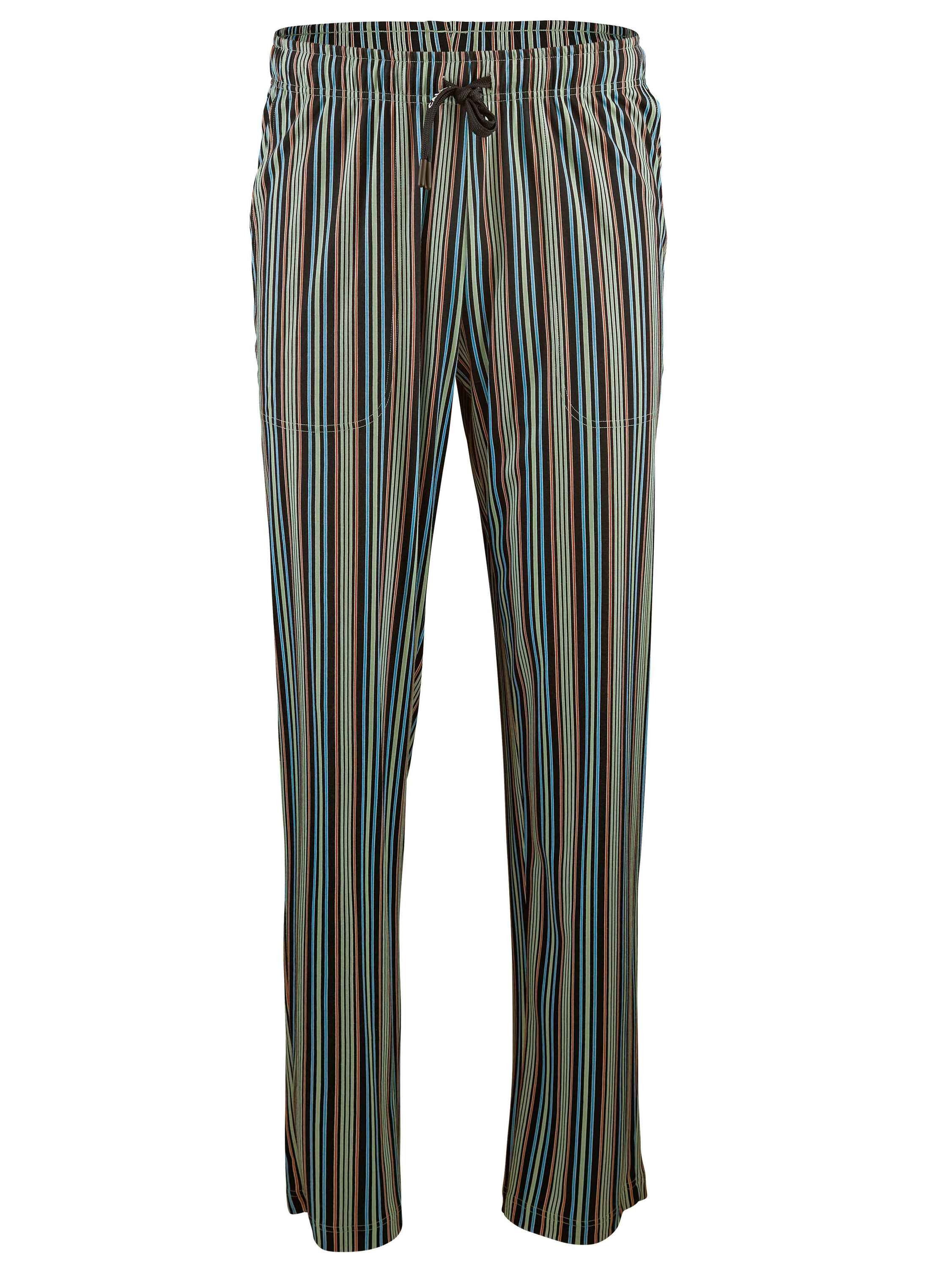 CALIDA Pyjamahose Lange Hose mit iris Seitentaschen green (1-tlg)