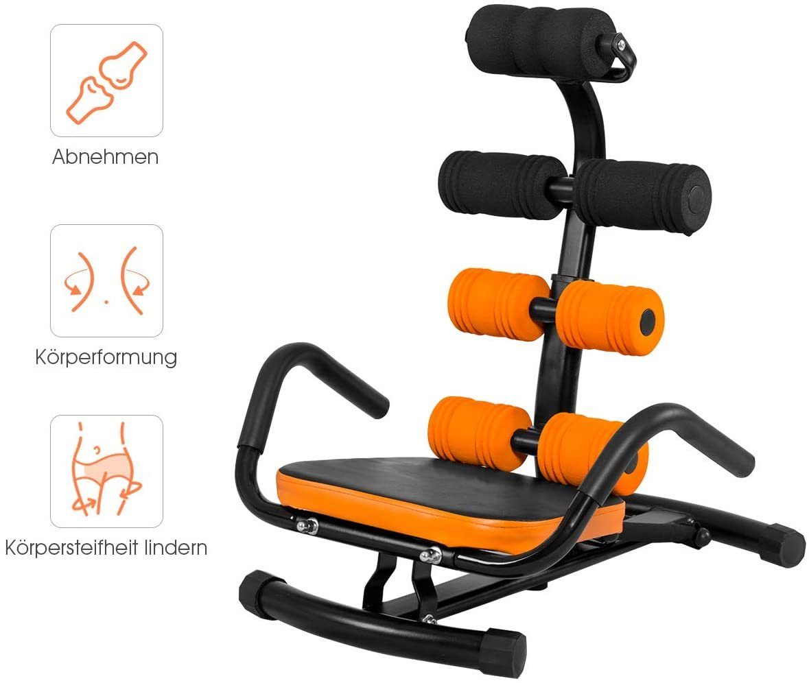 COSTWAY Bauchtrainer Trainingsbank, 3 fach höhenverstellbarer Rückenlehn