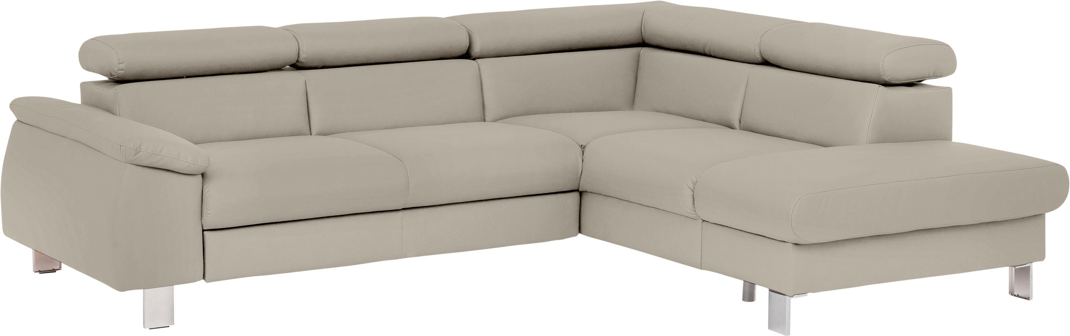 COTTA Ecksofa "Komaris L-Form, B: 249 cm", mit Kopfteilverstellung, optiona günstig online kaufen