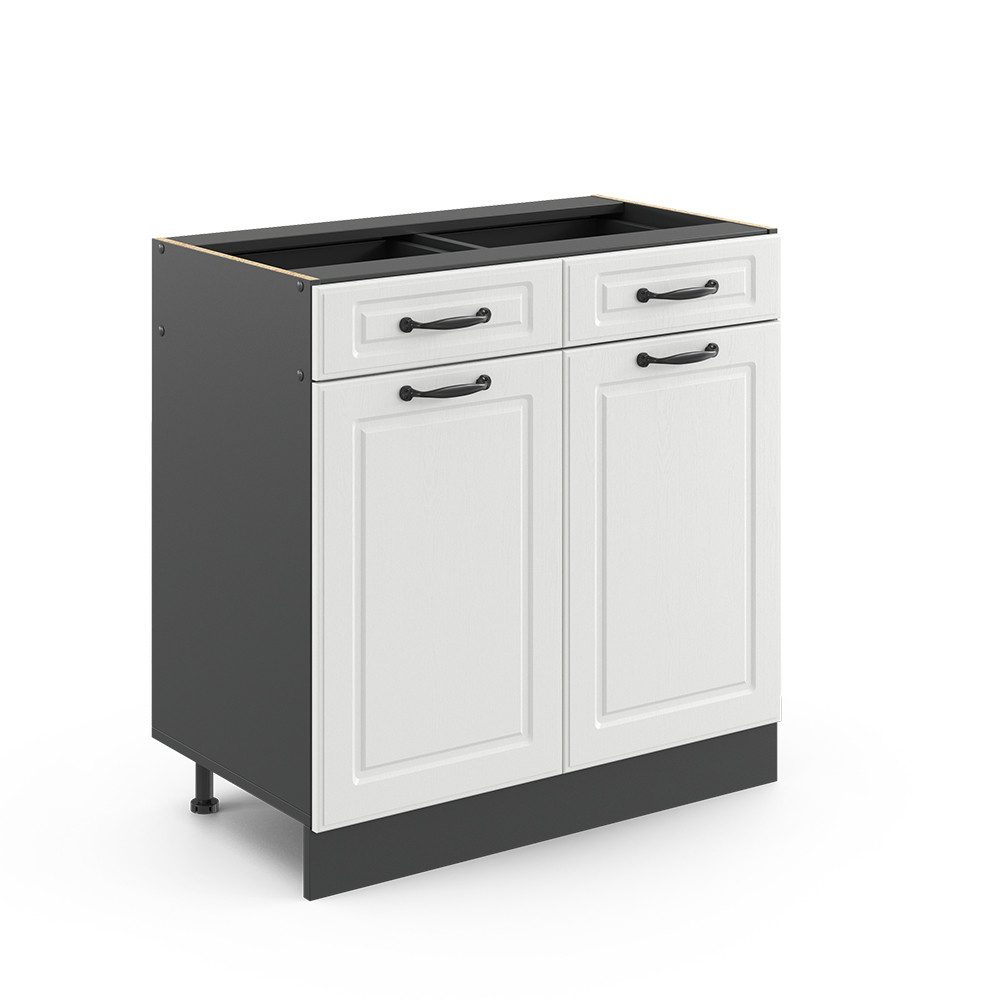 Vicco Unterschrank R-Line, Weiß Landhaus/Anthrazit, 80 günstig online kaufen