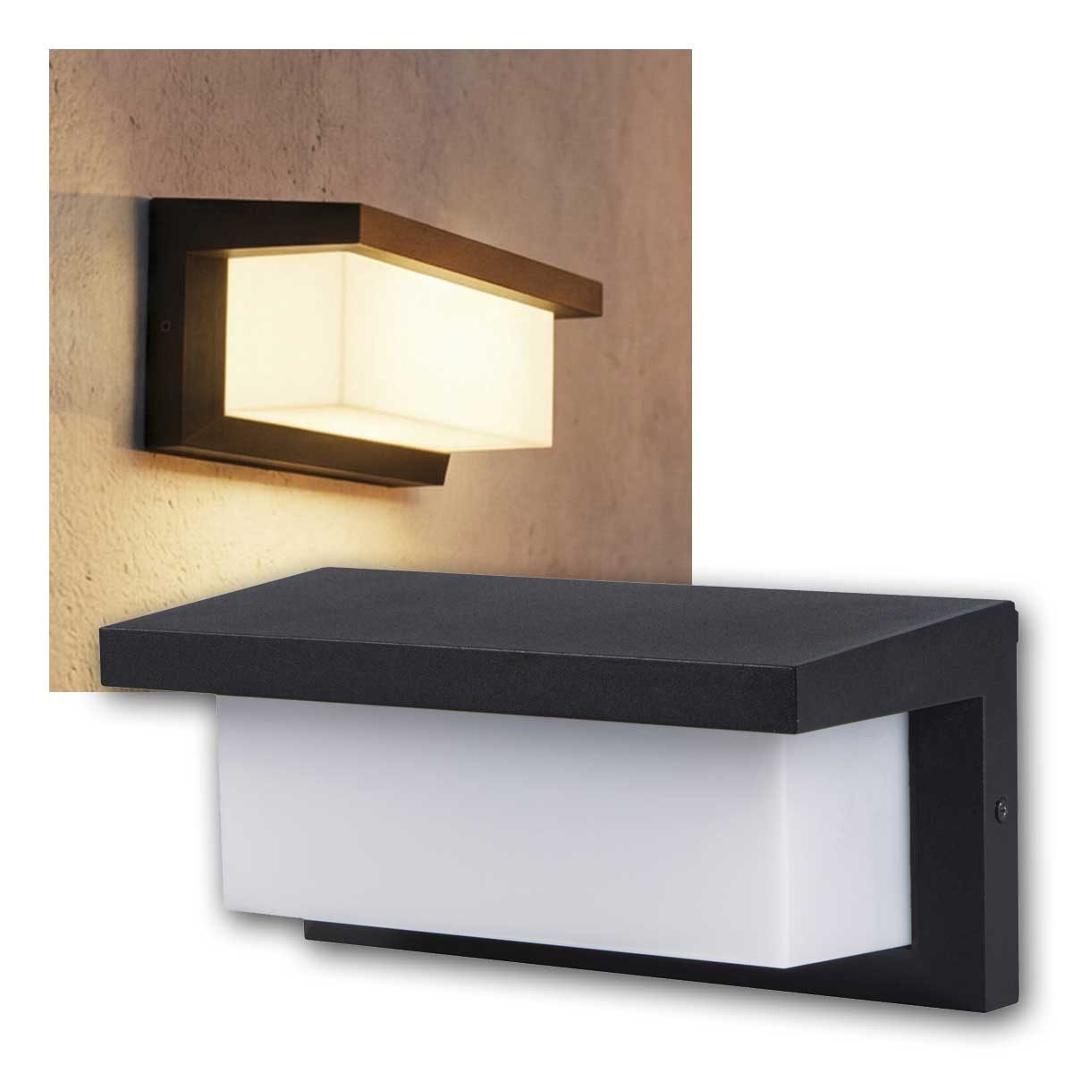 Kanlux LED Außen-Wandleuchte Außen Wandleuchte LERTO 12W IP54 neutralweiß, mit 12W LED Modul neutralweiß, neutralweiß