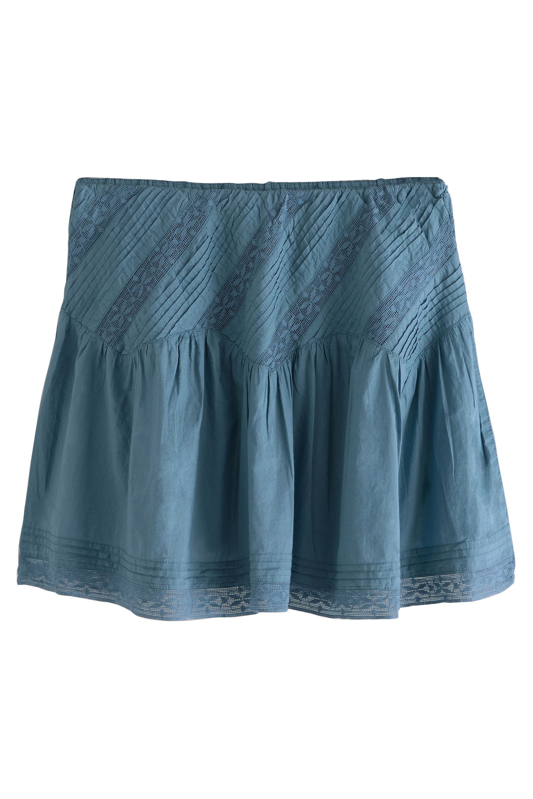 Next Minirock Minirock mit Spitzendetail aus 100 % Baumwolle (1-tlg) günstig online kaufen