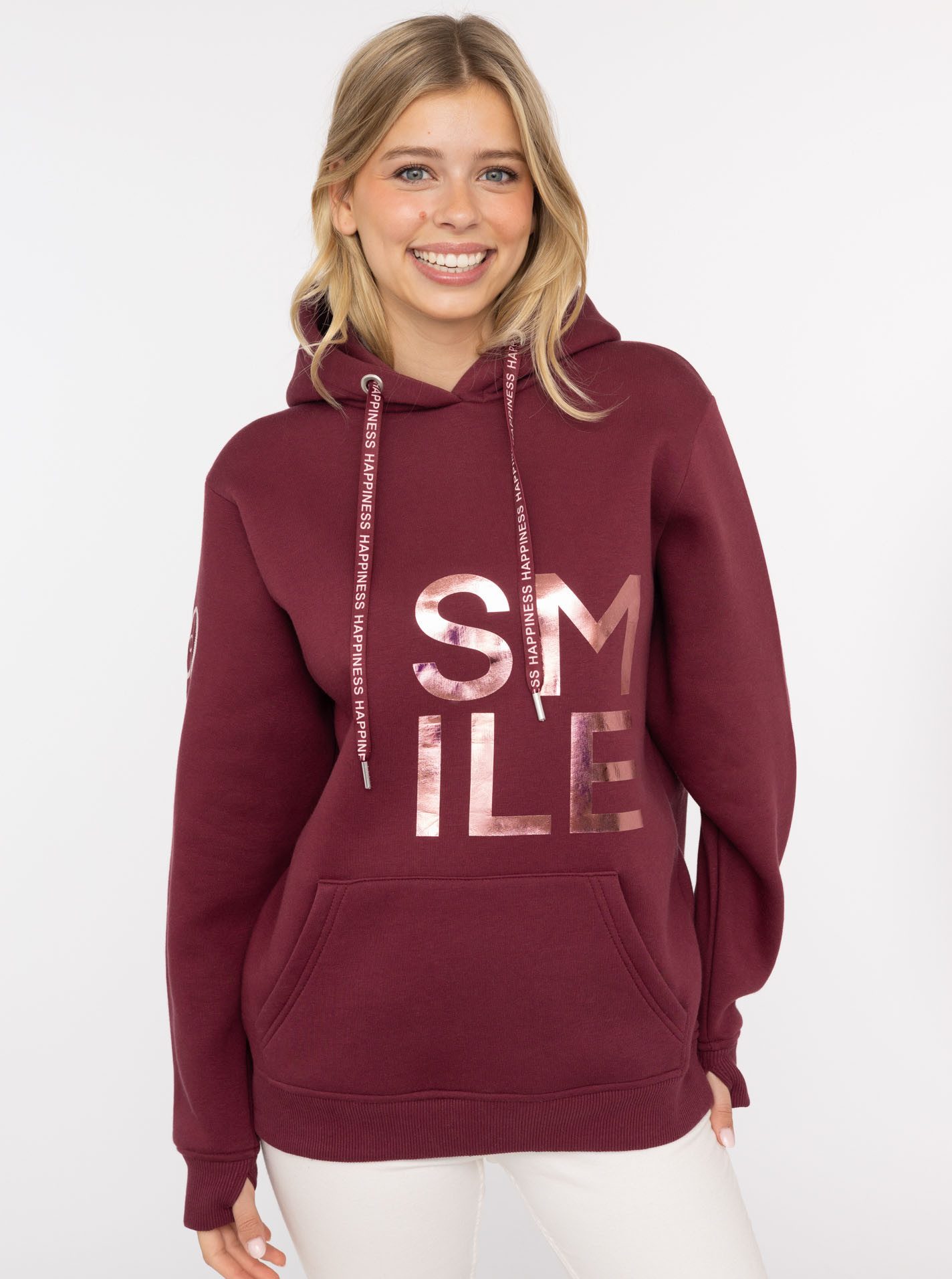 Zwillingsherz Hoodie "Alissa Shiny" glänzender Print, günstig online kaufen