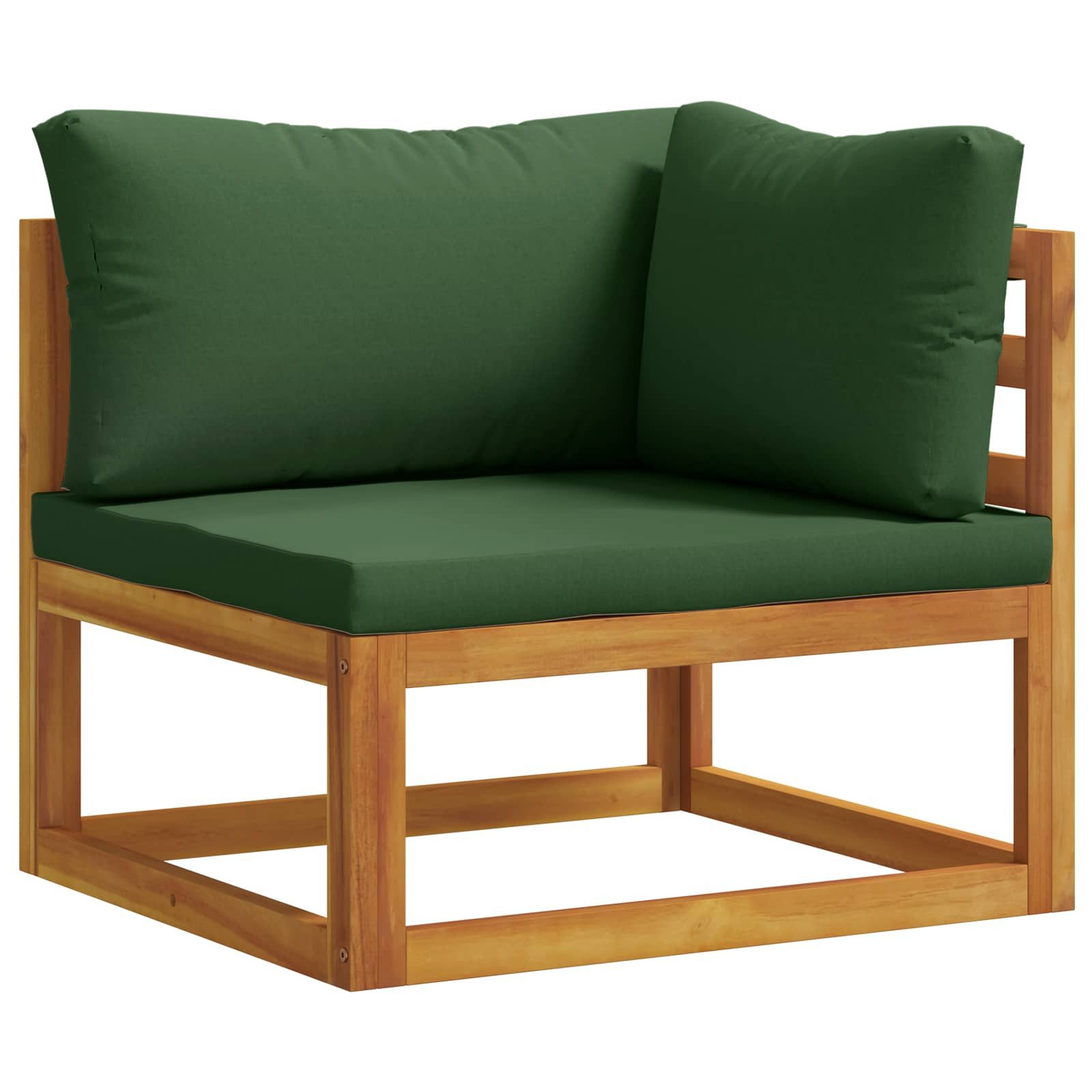 vidaXL Gartenlounge-Set 9-teiliges Garten-Lounge-Set, modular Natur Massivholz
