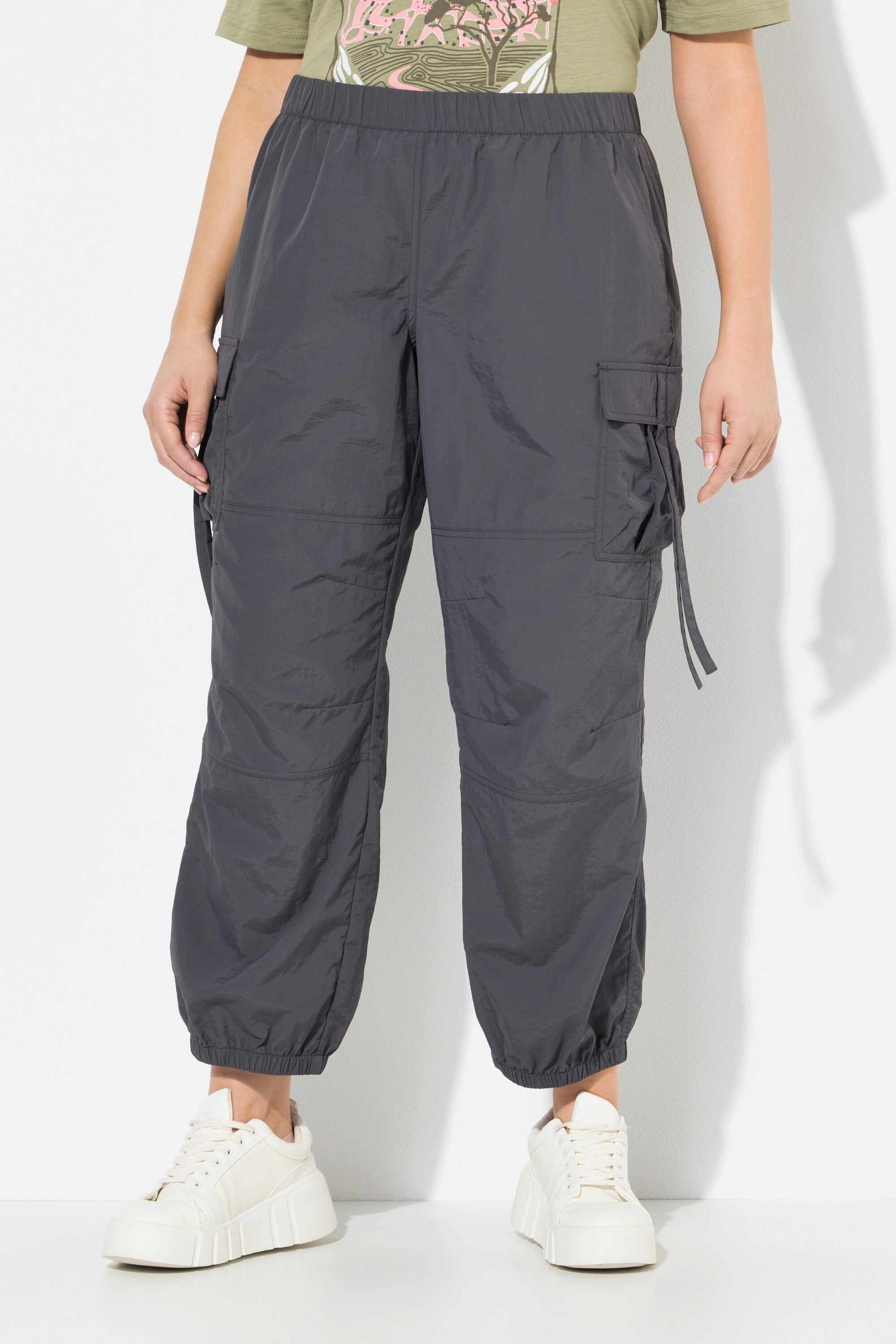 Ulla Popken Cargoshorts Cargohose Utility-Style Elastikbund günstig online kaufen