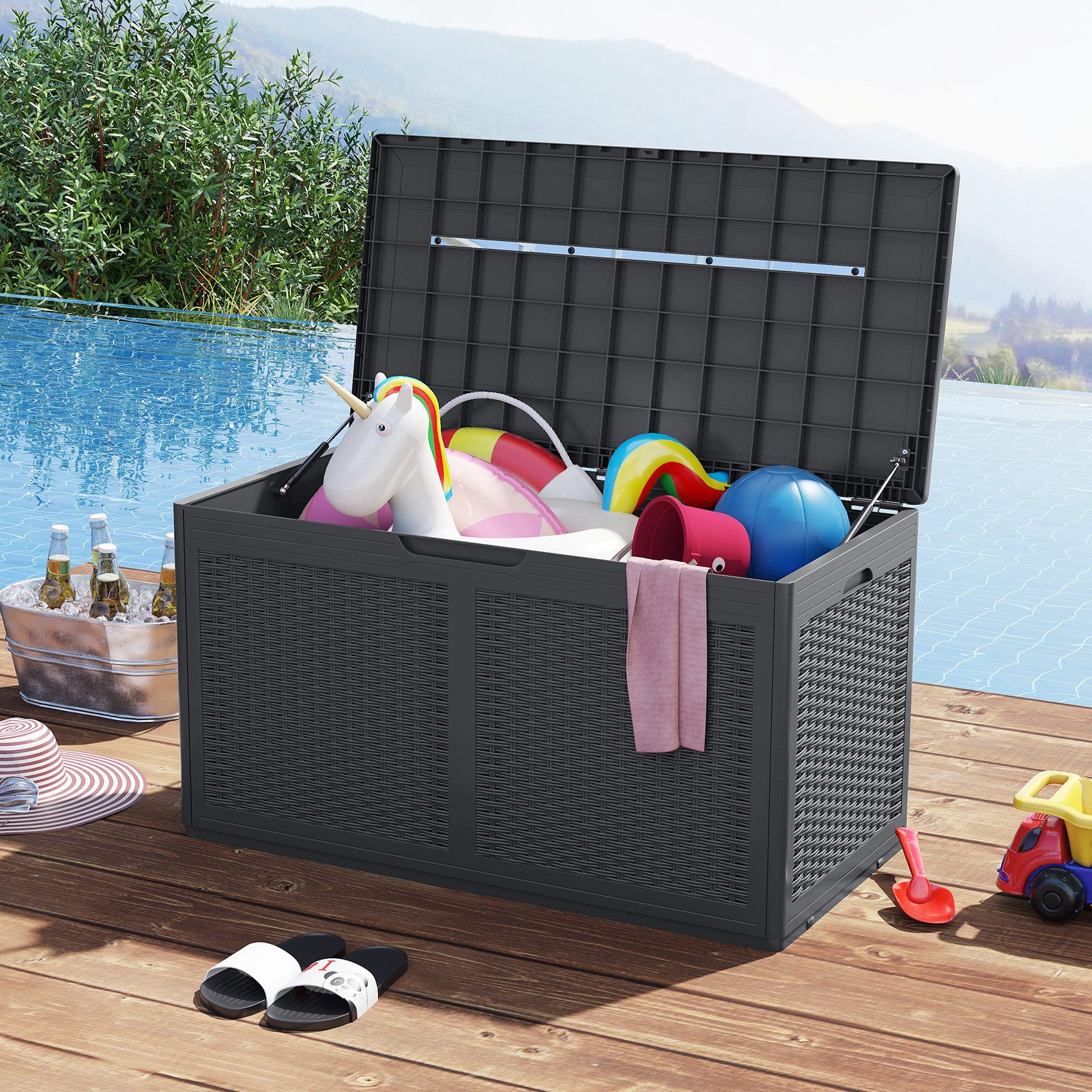 COSTWAY Auflagenbox Gartenbox 380L (1 St), günstig online kaufen
