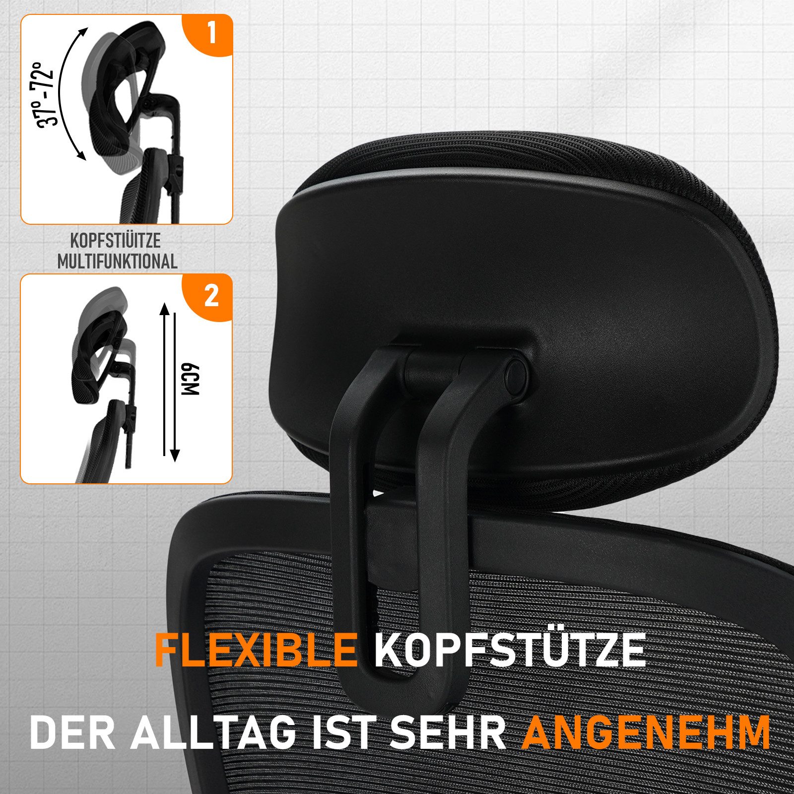 Milacyee Bürostuhl Ergonomisch,Chefsessel Wippfunktion abschließbar Stuhl,B günstig online kaufen