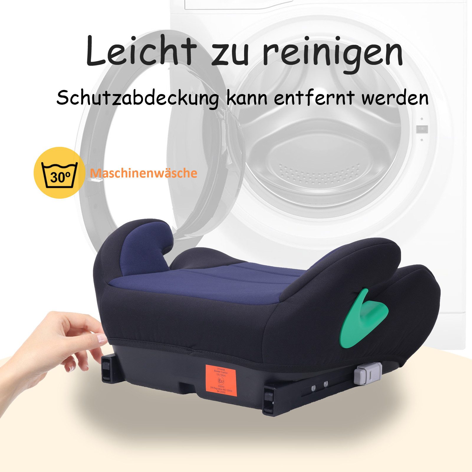 Yalion Kindersitzerhöhung YALION Kindersitzerhöhung mit ISOFIX ECE R129 (i-Size) für Kinder, ab: ca.6Jahren, bis: 10Jahren, (3-Punkt-Gurt), i-Size Sitzerhöhunge – Bild 4 von 5