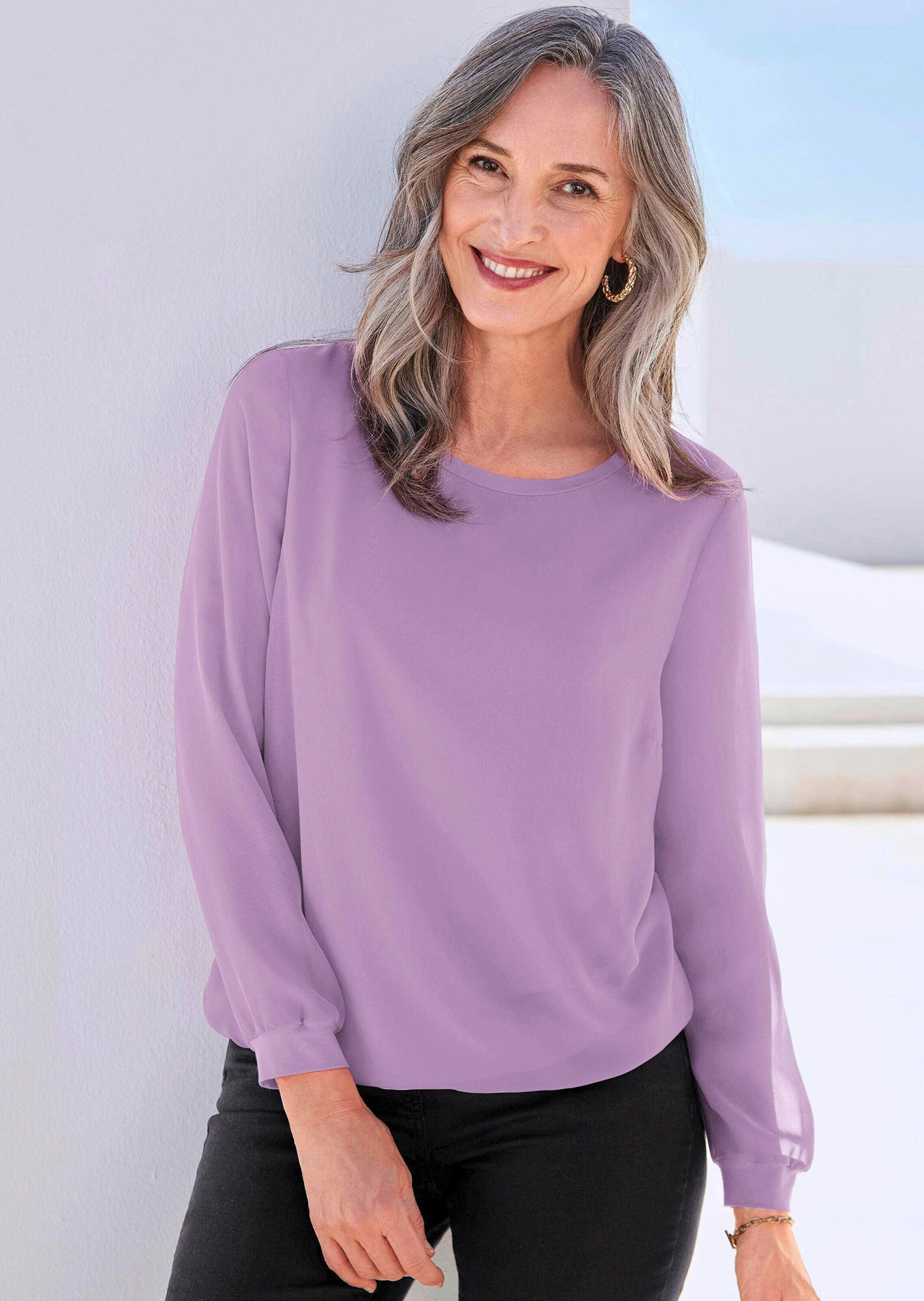 GOLDNER Klassische Bluse Schlupfbluse