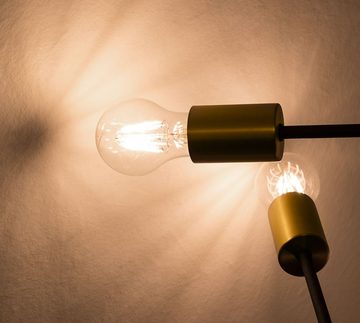 etc-shop LED Stehlampe, Leuchtmittel inklusive, Warmweiß, Retro Steh Lampe Vintage FILAMENT Stand Leuchte schwenkbar im