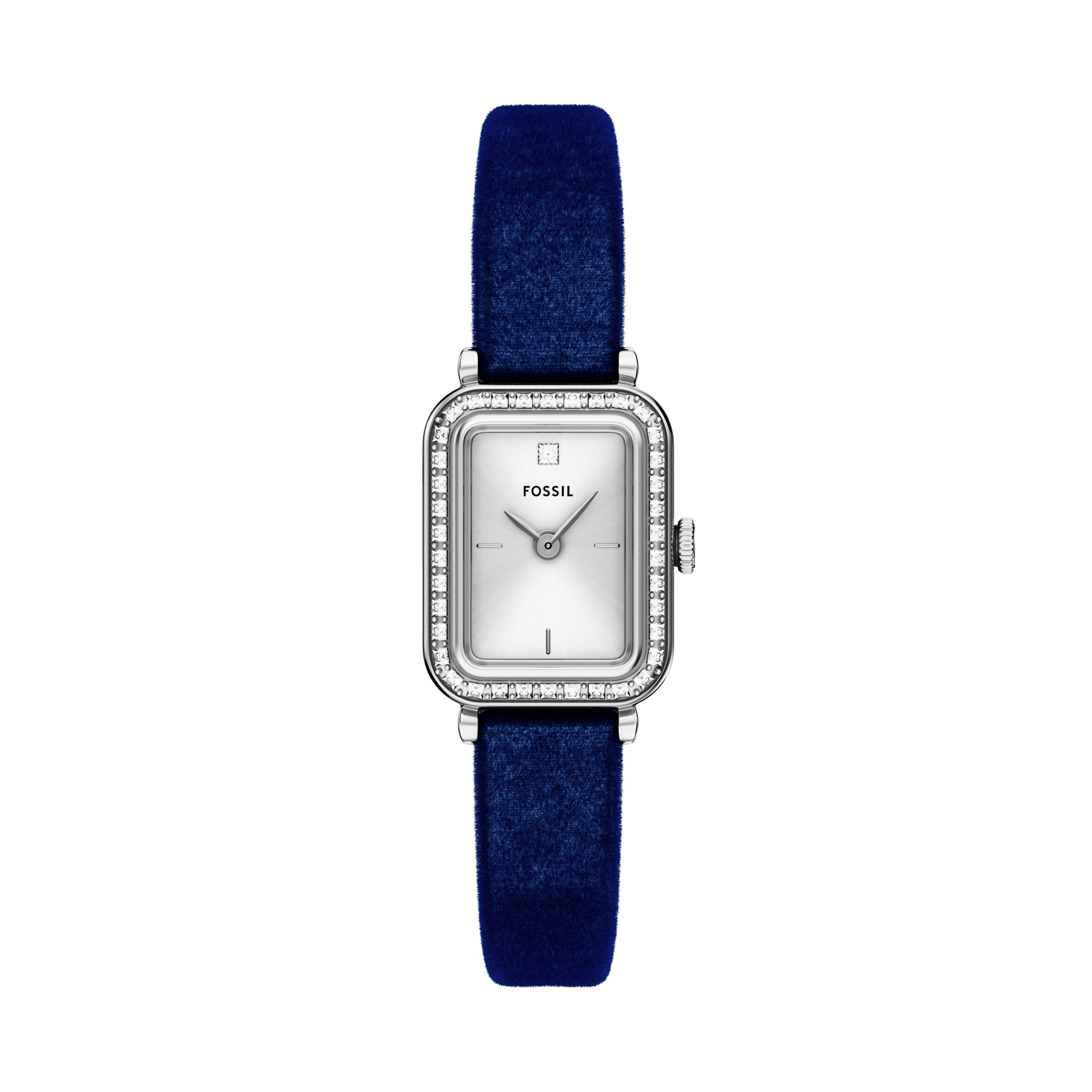 Fossil Quarzuhr RAQUEL ES5436, Armbanduhr, Damenuhr, analog, Glassteine