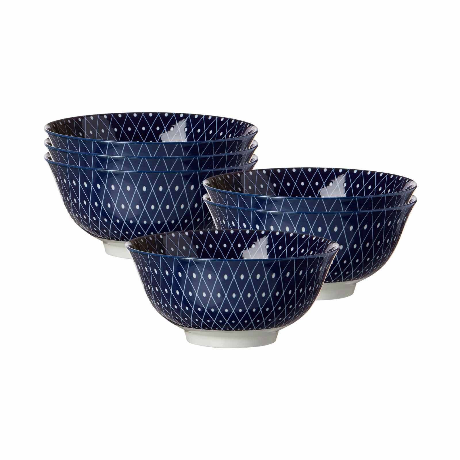 Ritzenhoff & Breker Schale Royal Reiko Müslischalen ø 15,5 cm 6er Set, Porzellan, (6x Schale, 6-tlg)