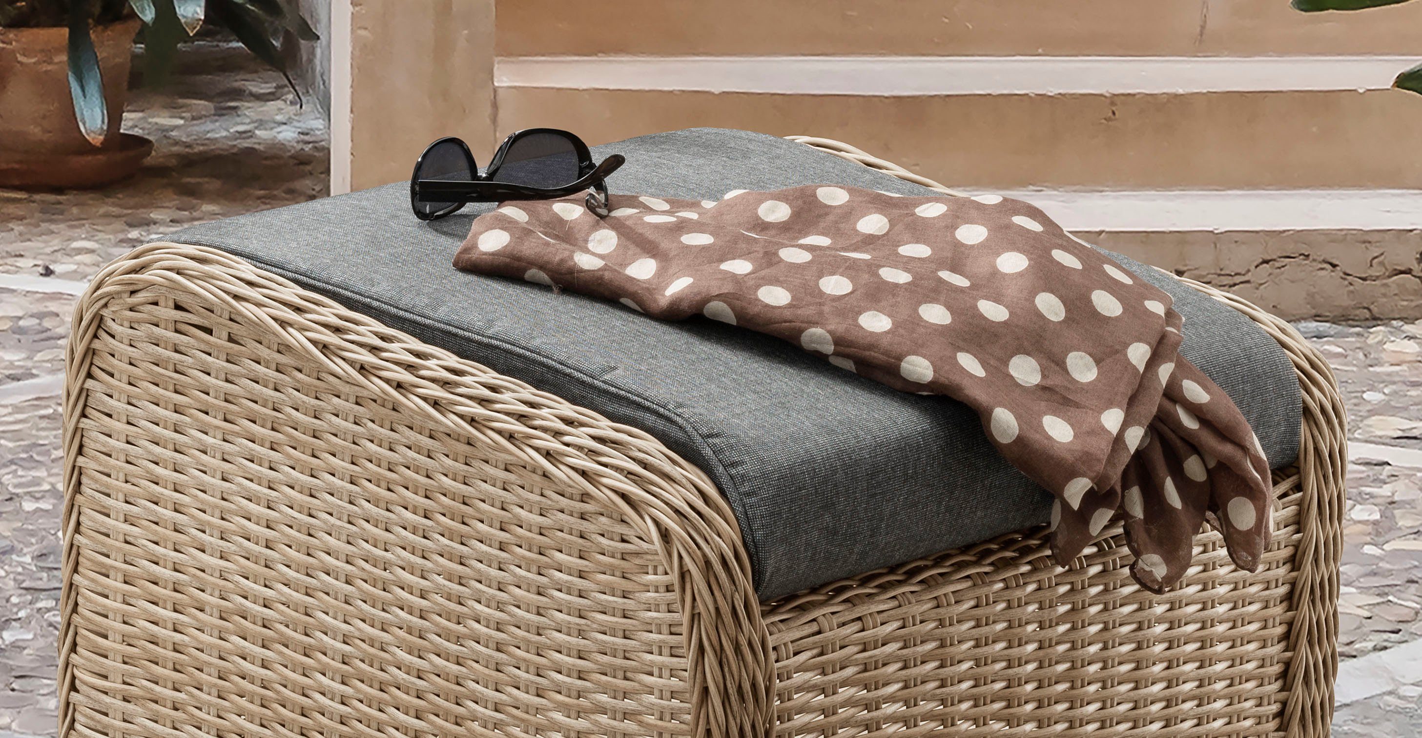 Destiny Gartenlounge-Set LUNA CASA, (4-tlg), Aluminium, Polyrattan