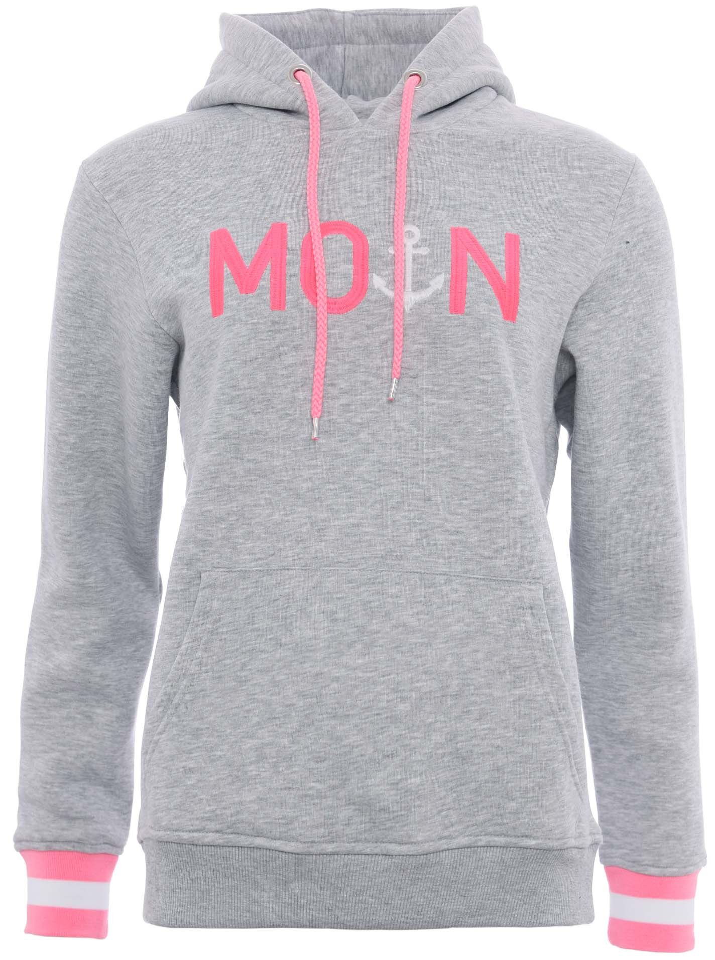 Zwillingsherz Hoodie "Rahel" Fronttaschen, innen mit Fleece, Kontrastbündchen