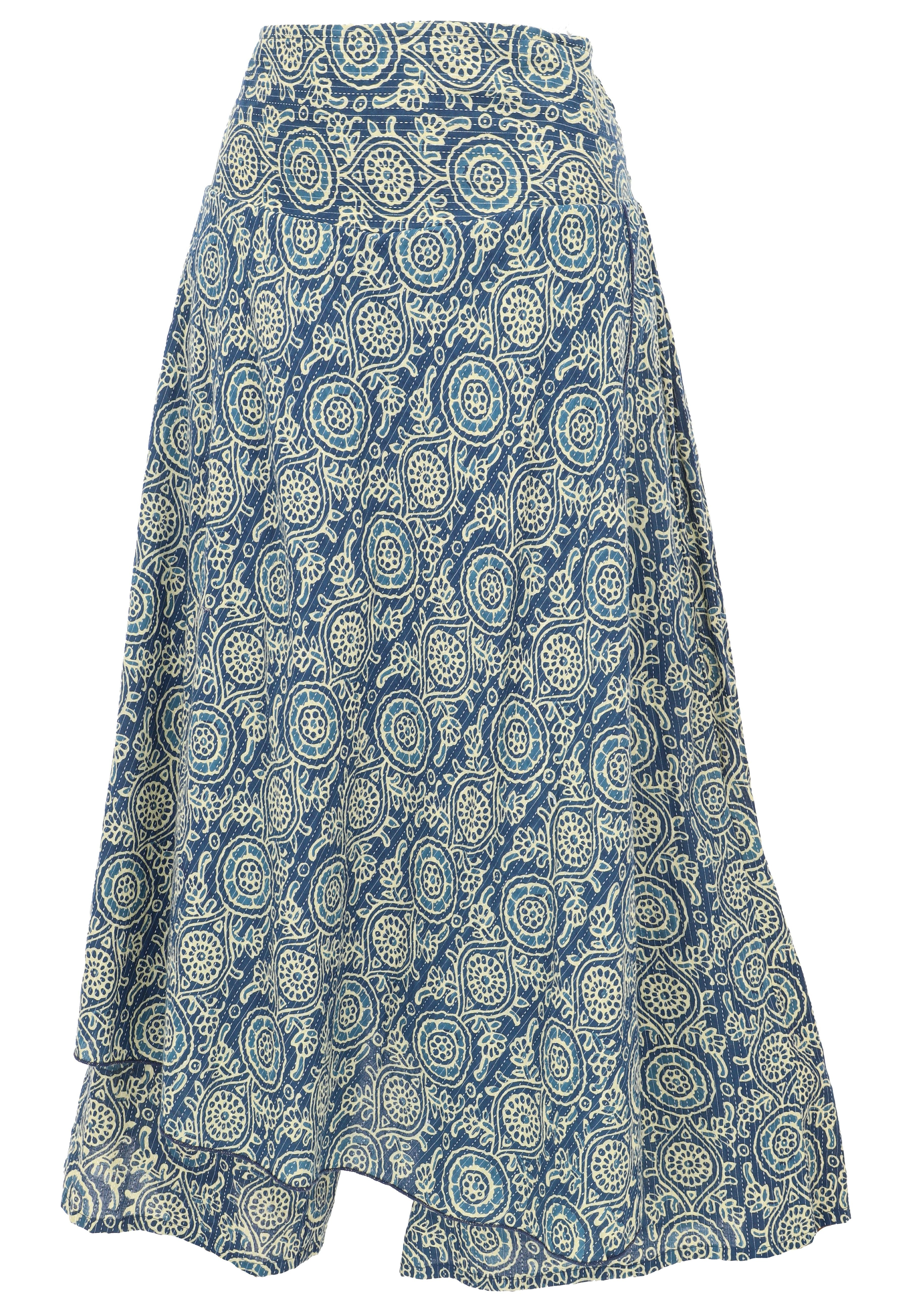 Guru-Shop Relaxhose Ethno Hosenrock, Boho Maxirock, natürlicher.. alternative Bekleidung