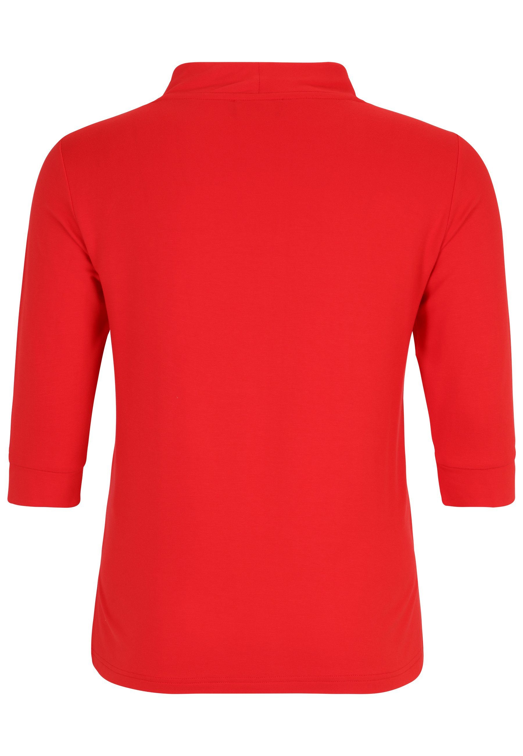Doris Streich Print-Shirt rot Sweatshirt Glitzer-Motiv mit