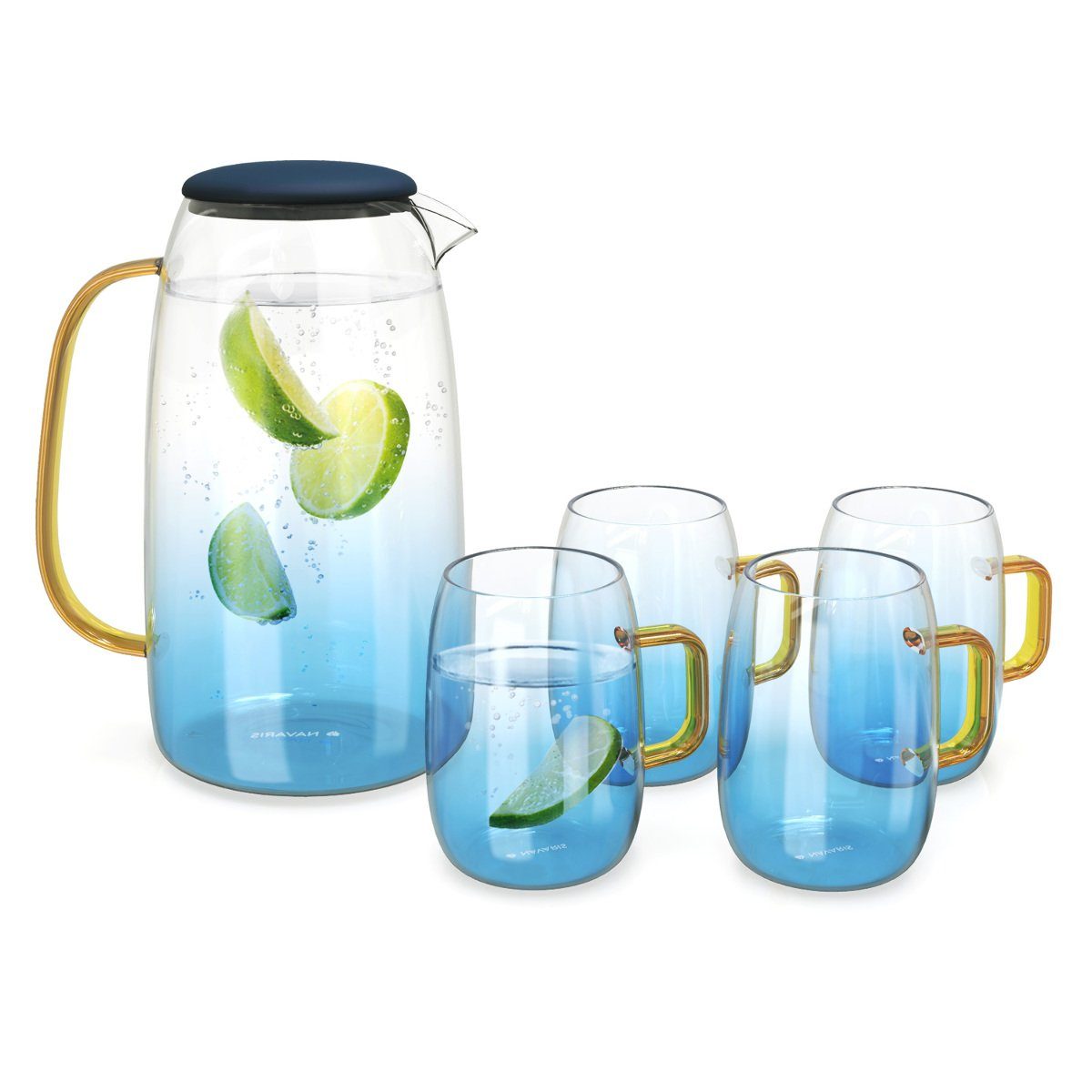 Gläser-Set Karaffe Set Krug Wasserkrug Wasserkaraffe Wassergläser Trinkgläser 