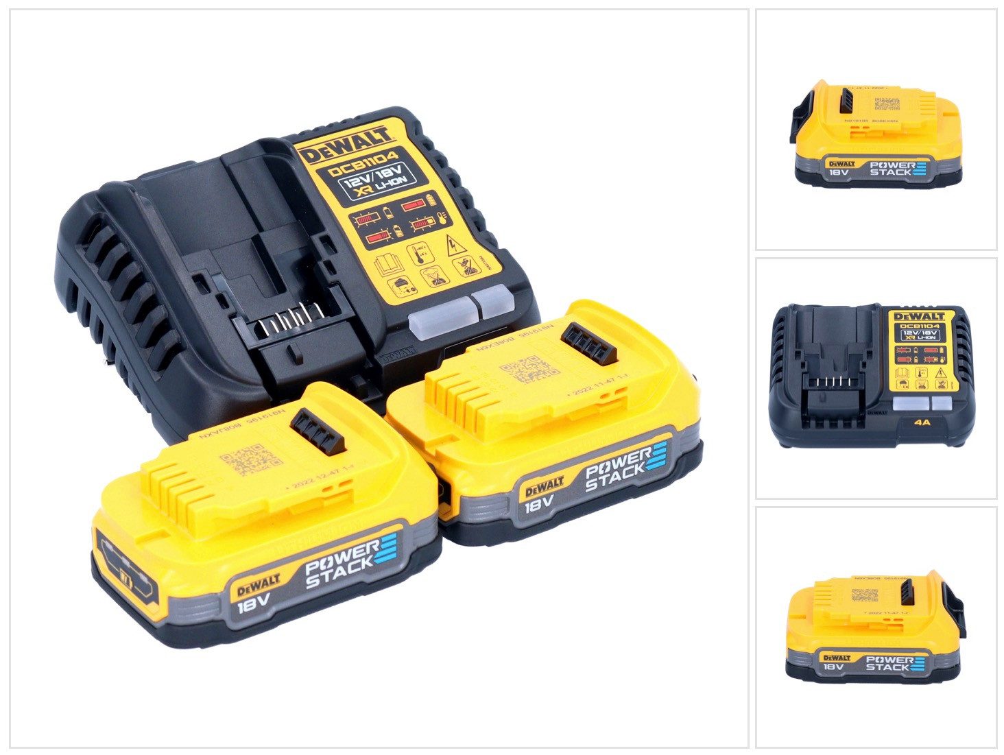 DeWalt DCB 1104 Schnellladegerät 12 V / 18 V 4 A für Li-Ion Akkus Akkupacks