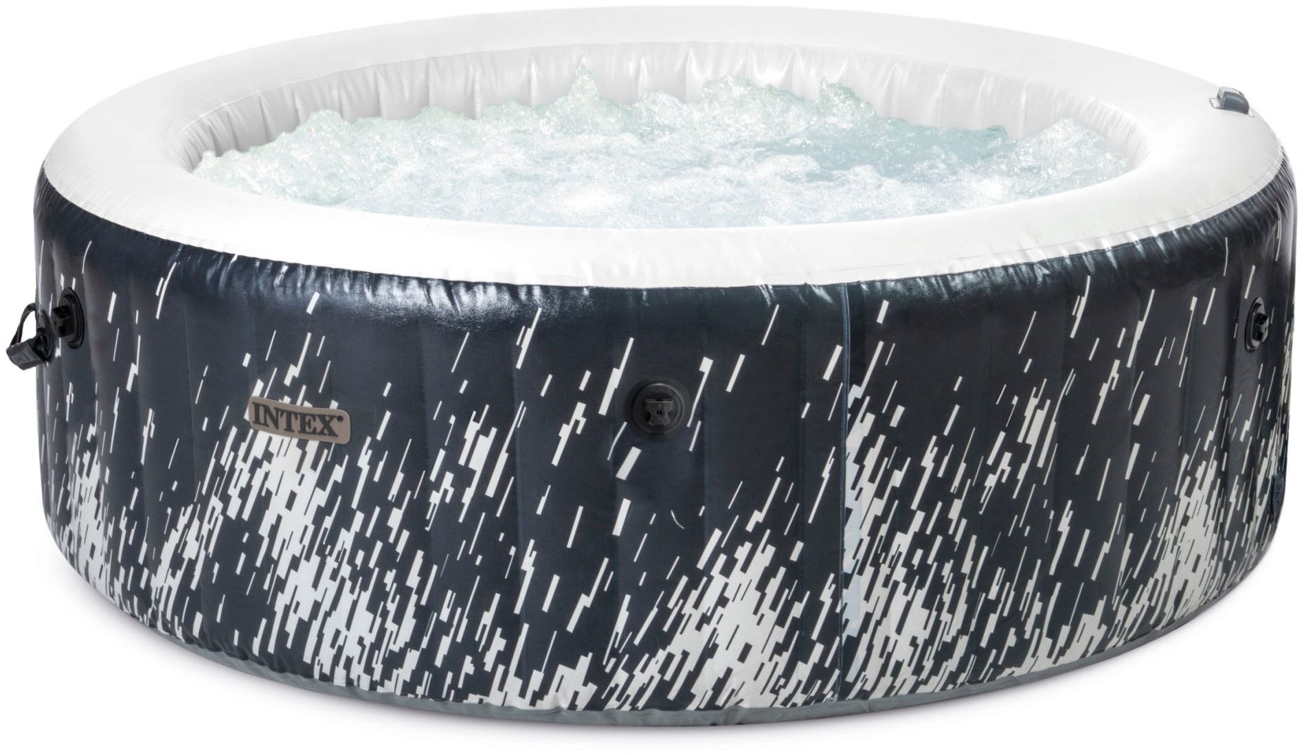 Intex Whirlpool Glow Deluxe, aufblasbares Aufstellbecken, (Set, 9-tlg), 145 cm Durchmesser