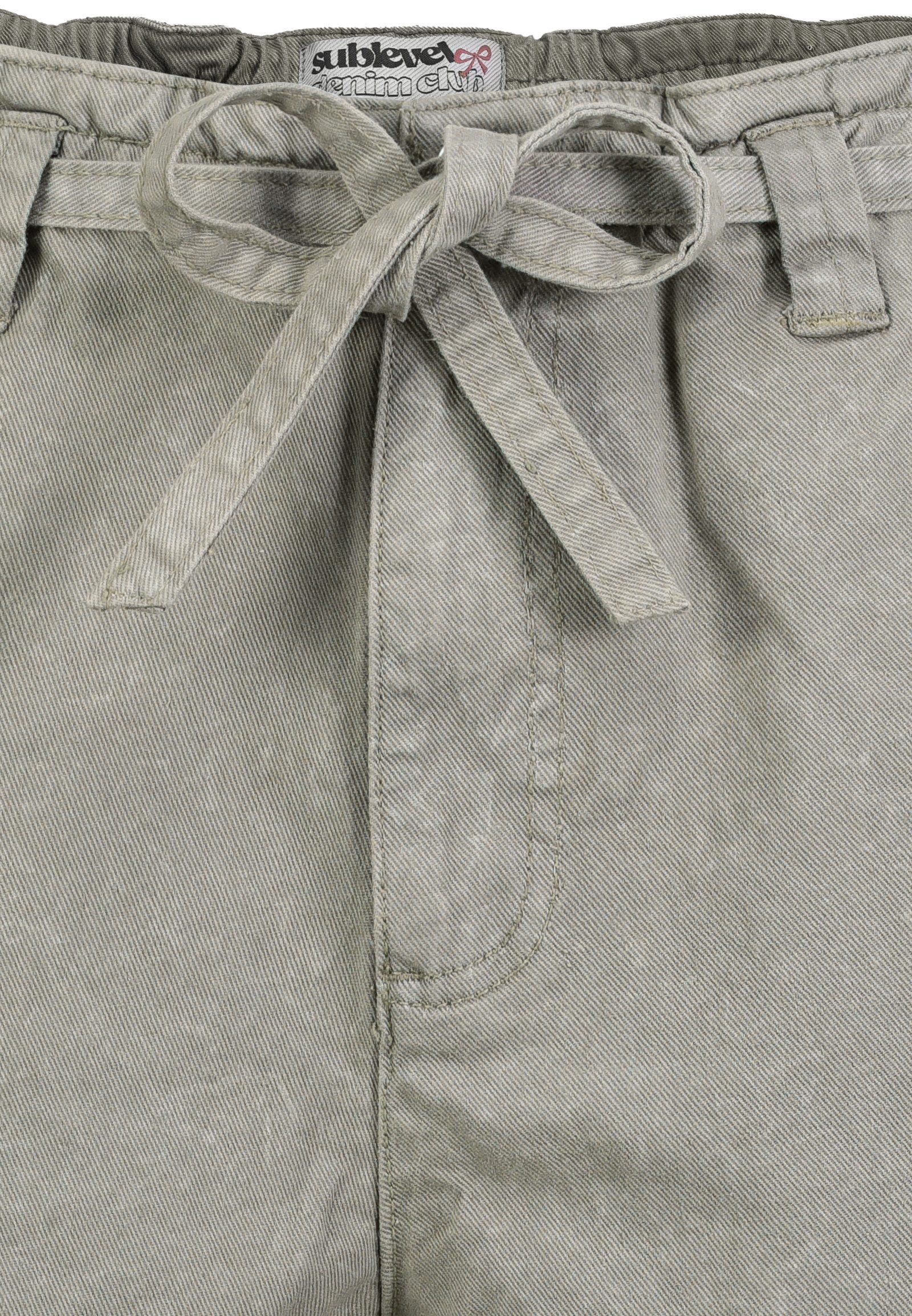 SUBLEVEL Jeansshorts Damen Denim Shorts mit Gummibund Coloured Denim Shorts, Bindegürtel