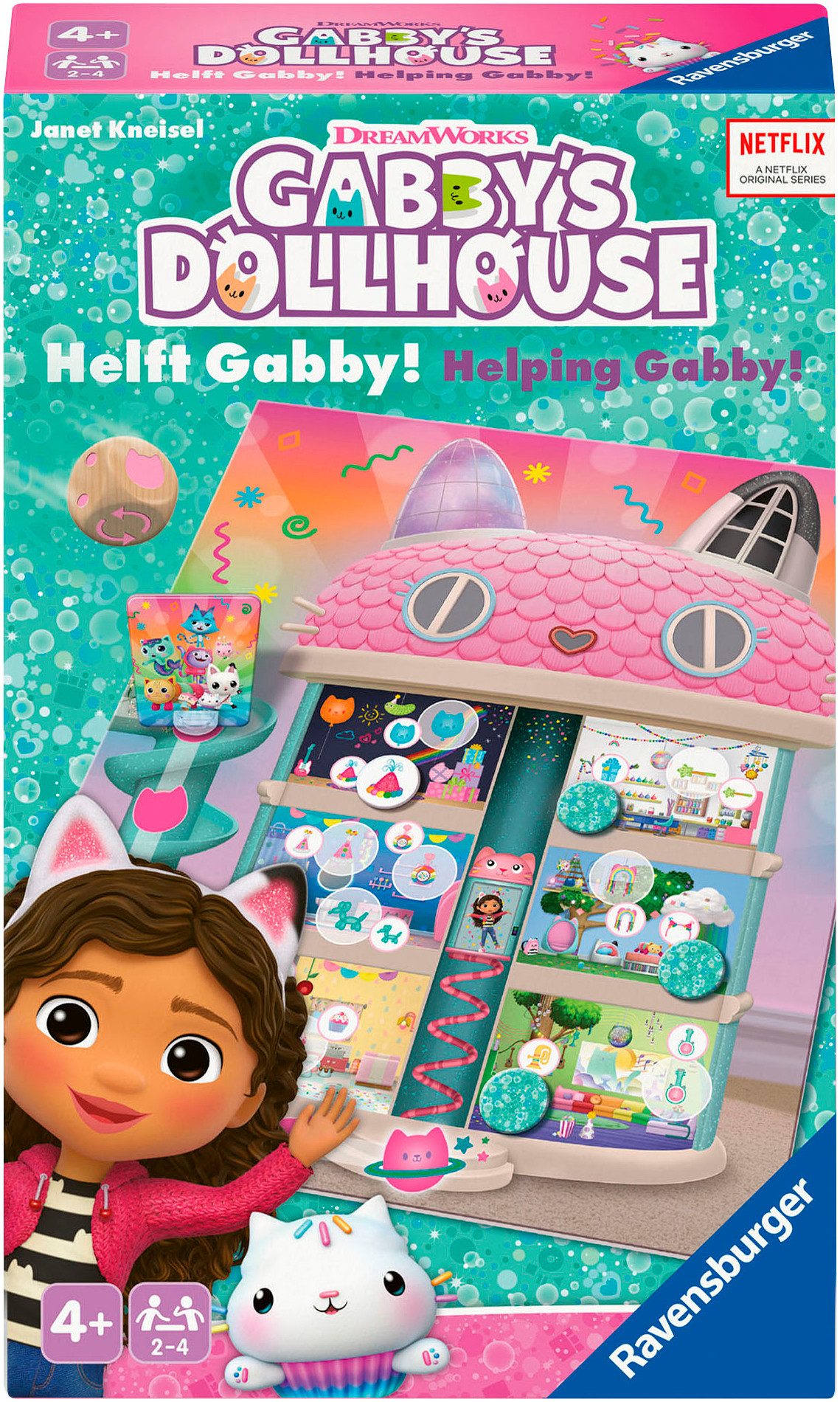 Ravensburger Spiel Gabby's Dollhouse - Helft Gabby!, Kinderspiel, Made in Europe