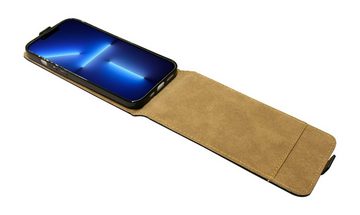 cofi1453 Handyhülle Flip Case kompatibel mit iPhone 13 Pro Max Schwarz, Schutzhülle Handy Flip Cover Klapptasche Schwarz