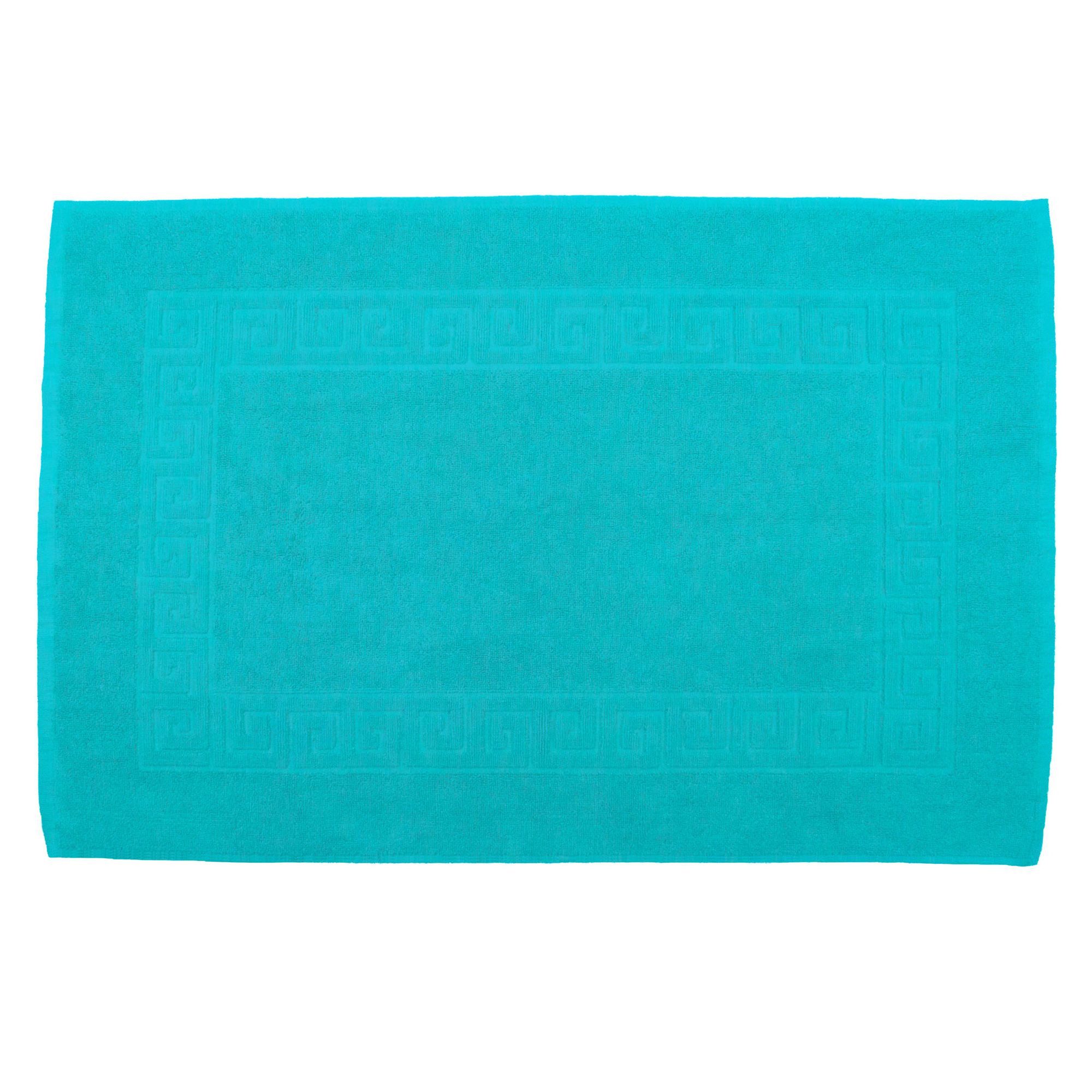 Julie Julsen Badematte 1-Badematte-Türkis-50 x 40 cm, Baumwolle, Spiral