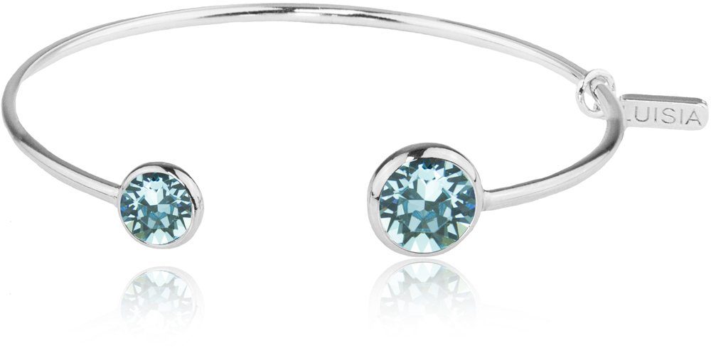 LUISIA® Armreif "Einreihiger Armreif Fjella mit zwei Kristallen von Swarovski®" (inkl. Schmuckbox)