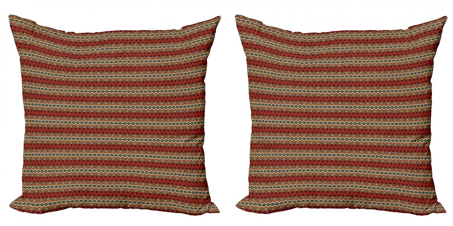 Kissenbezüge Modern Accent Doppelseitiger Digitaldruck, Abakuhaus (2 Stück), Boho Geometrische Aztec Borders