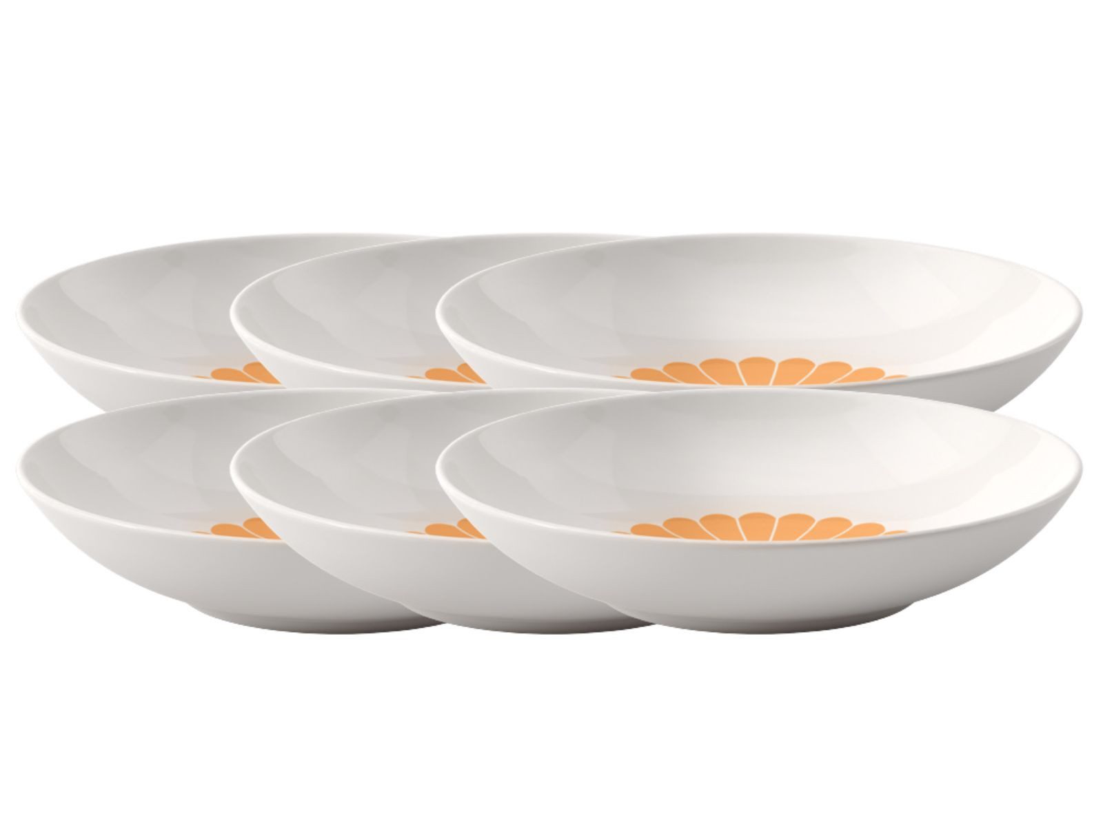 Villeroy & Boch Schale Fleur soleil Pastaschale 24cm Set6, Premium Porcelain, (Schüsseln & Schalen)