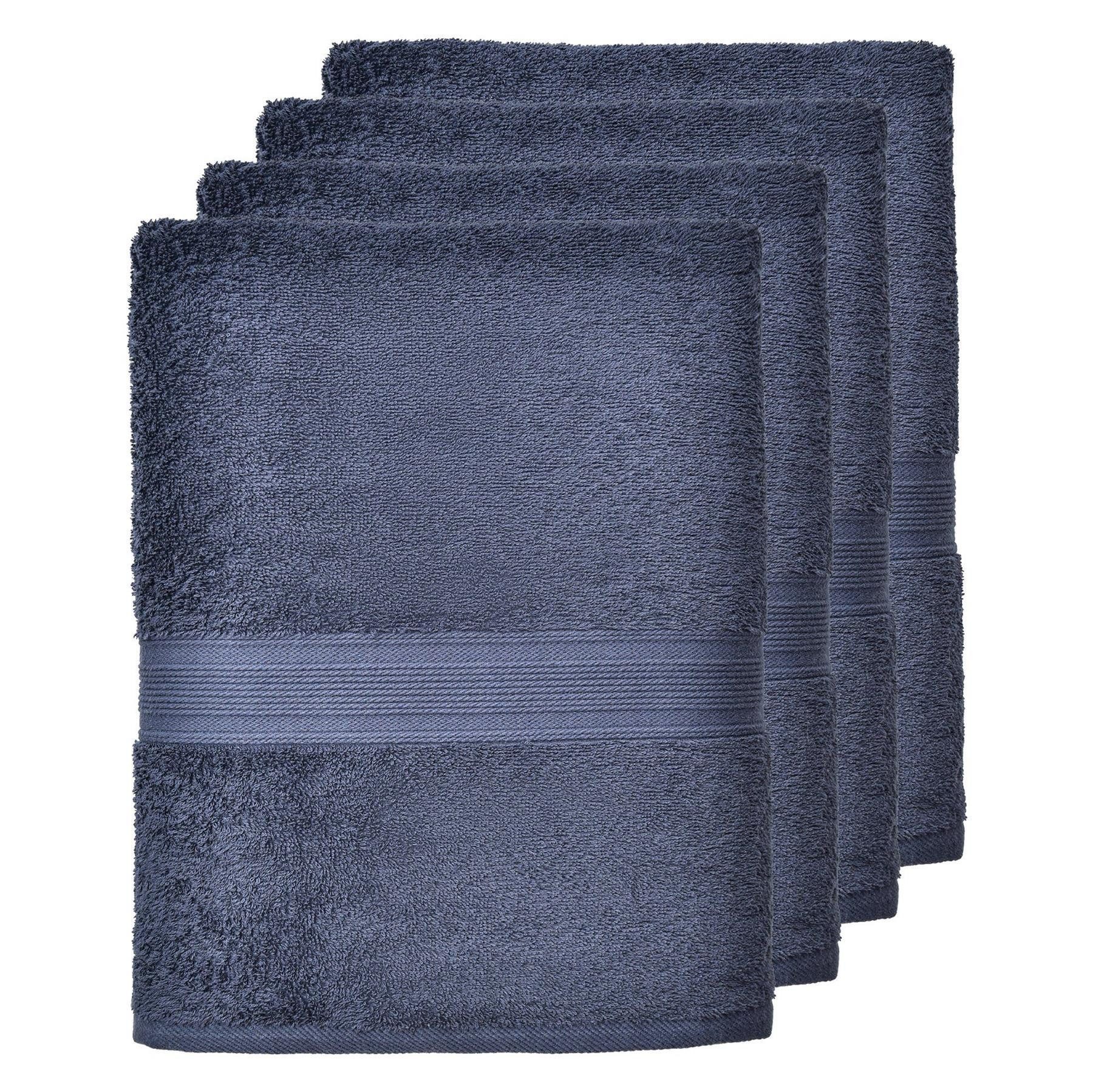 leevitex® Handtuch Frottee 4er Set, 50 günstig online kaufen