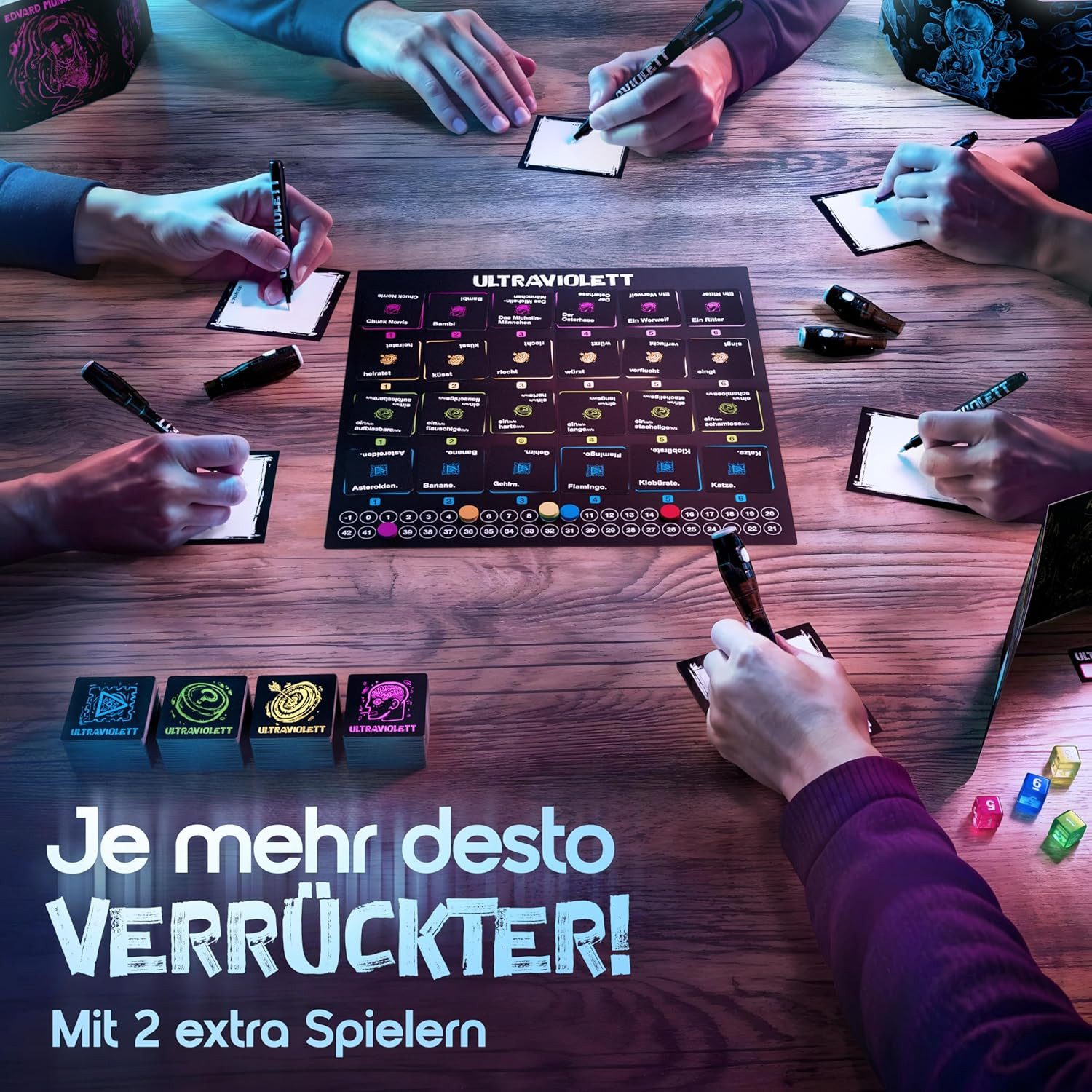 Kampfhummel Spiele Spiel Ultraviolett 6 Spieler Erweiterung, Zeichenspiel, Brettspiel für Erwachsene, für 2 zusätzliche Spieler