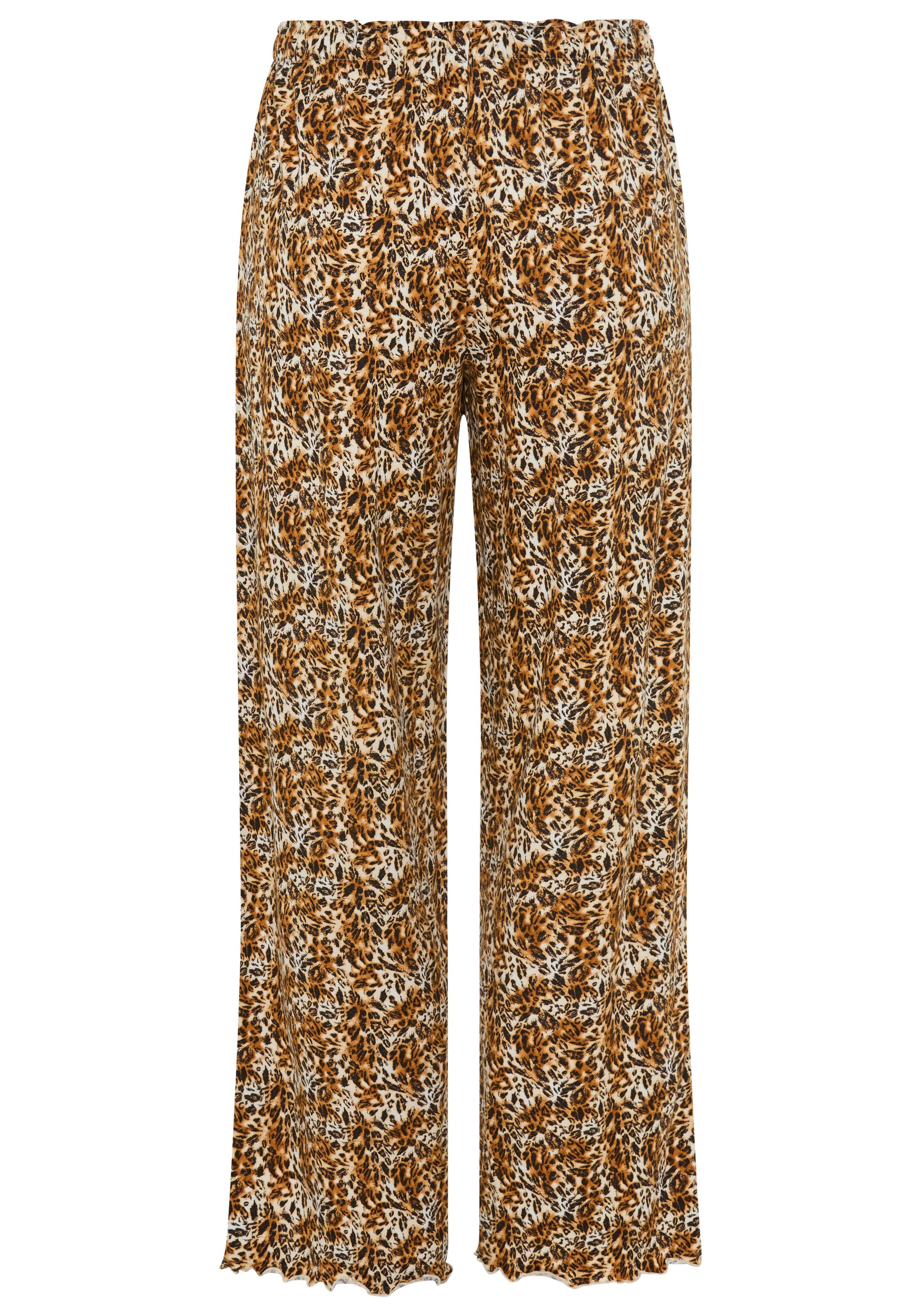 HUGO Pyjamahose elastischer Bund, gerader Schnitt, gewellte Kanten günstig online kaufen