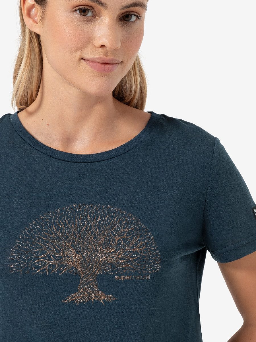 SUPER.NATURAL Print-Shirt Merino T-Shirt W TREE OF KNOWLEDGE TEE geruchshem günstig online kaufen