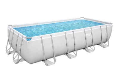 Bestway Framepool Power Steel™ Solo Pool ohne Zubehör 488 x 244 x 122 cm, lichtgrau