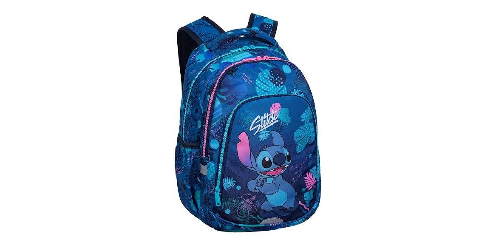 GOLDKIDS Schulrucksack Rucksack Teenager Kinderrucksack (für Jungen und Mädchen, 1-tlg., mit), Stitch Motiv - Hausaufgabenheft