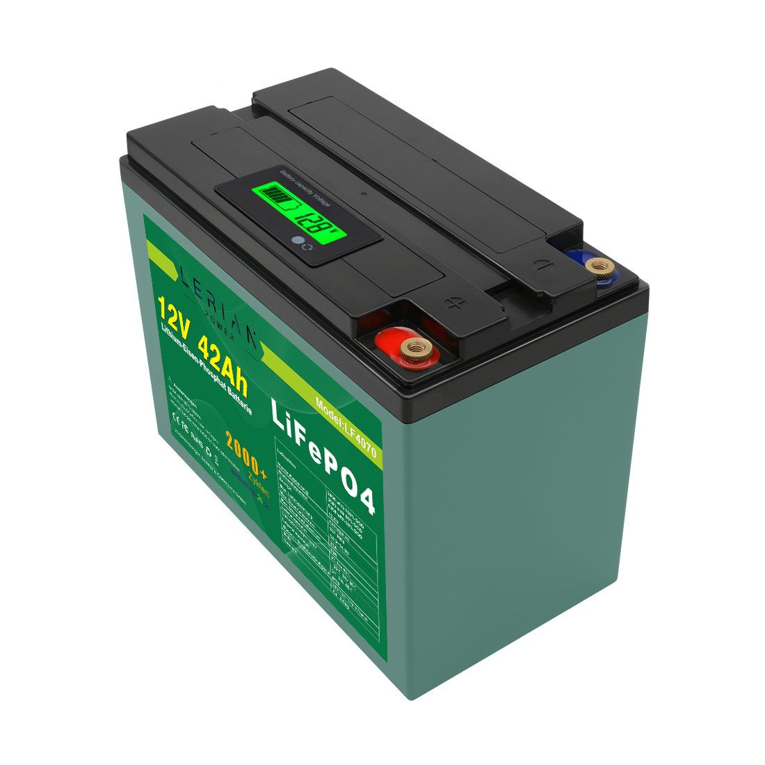 LERIAN POWER LiFePO4 Akku 12V 42Ah LFP Batterie für Camping Boot Solar Akku