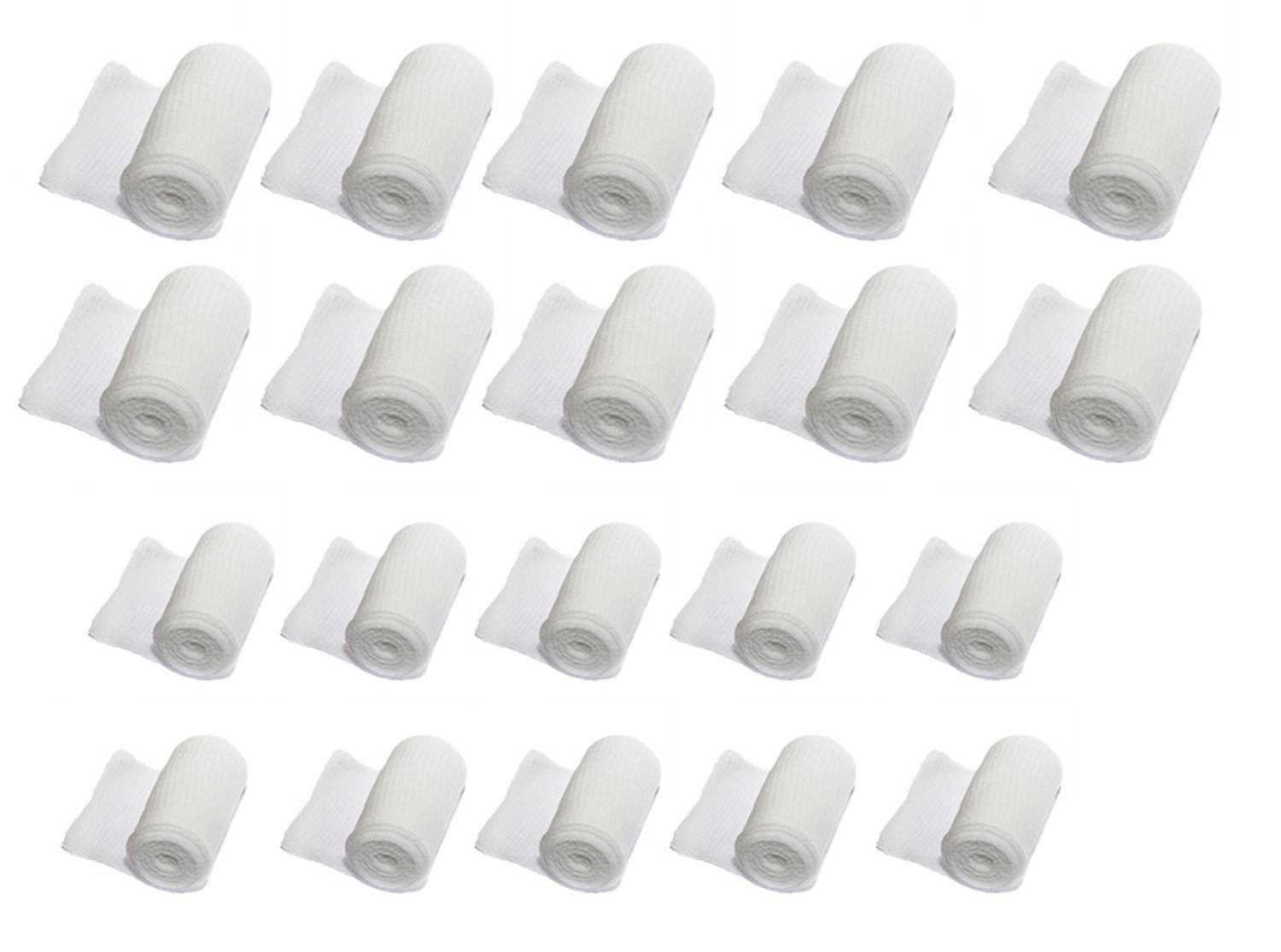 varivendo Bandage 20er weiße elastische Fixierbinden 8cm/6cm (Set, 20-tlg., elastische Fixierbinden), Mullbinde Fixierbinde Bandage Komfortverband