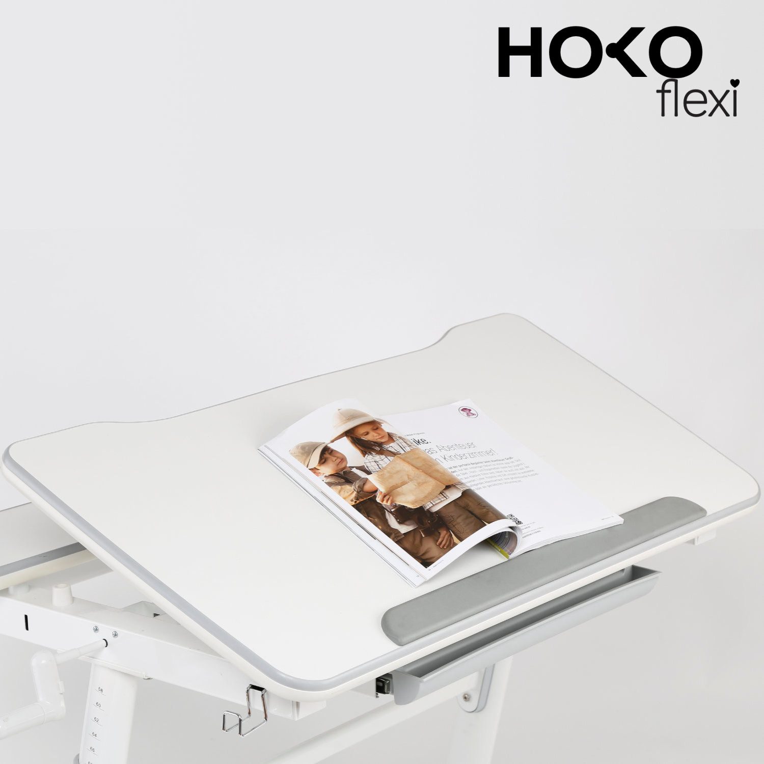 HOKO Schreibtischaufsatz rutschfeste Handballenauflage mit Buchstopper für günstig online kaufen