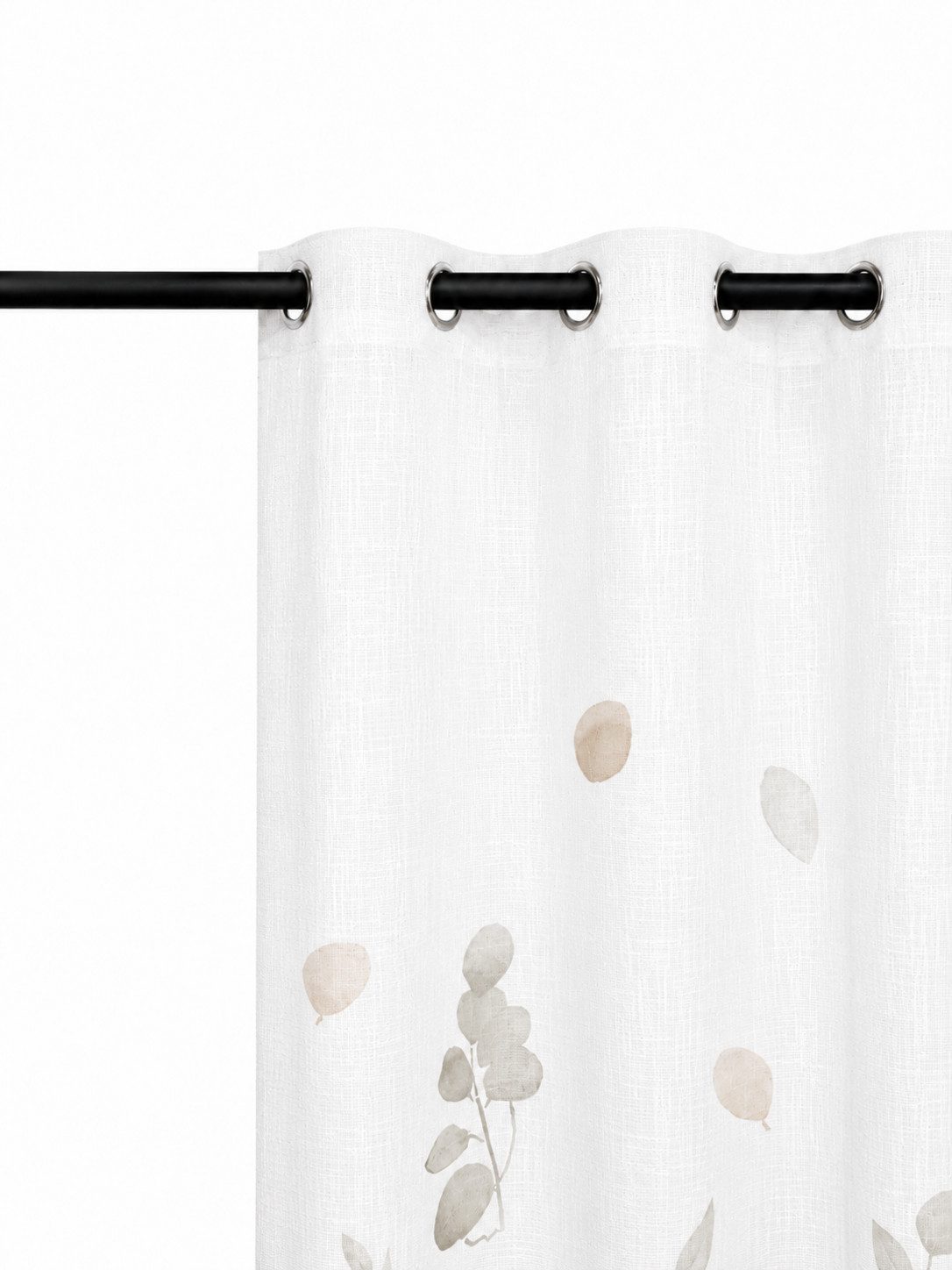 OTTO home Gardine Reeffa (1 St), Ösen, halbtransparent, Polyester, einseitig mit Blättern bedruckt