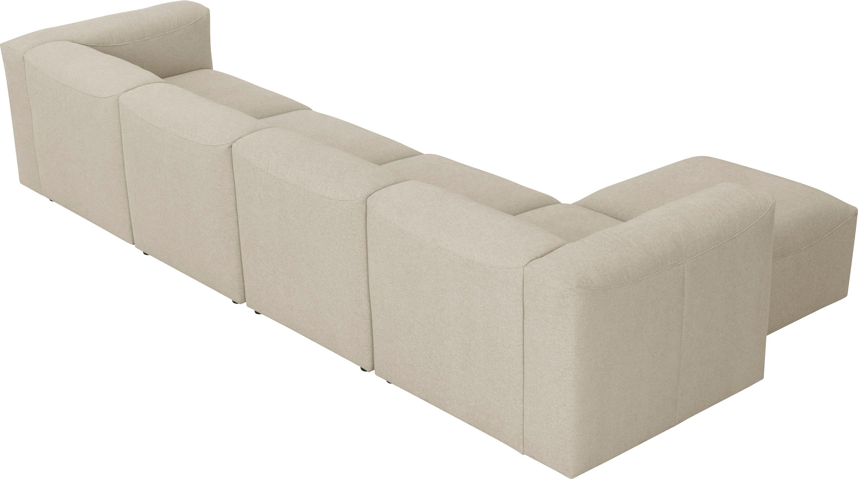 5 Spar-Set Sitz-Elementen, 07 5 creme individuell Ecksofa Teile, kombinierbar aus Winzer® Sofa-Set Lena, Max