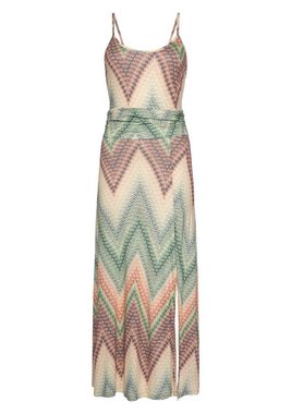 LASCANA Midikleid mit sommerlichem Print und Schlitz, Sommerkleid, Strandkleid