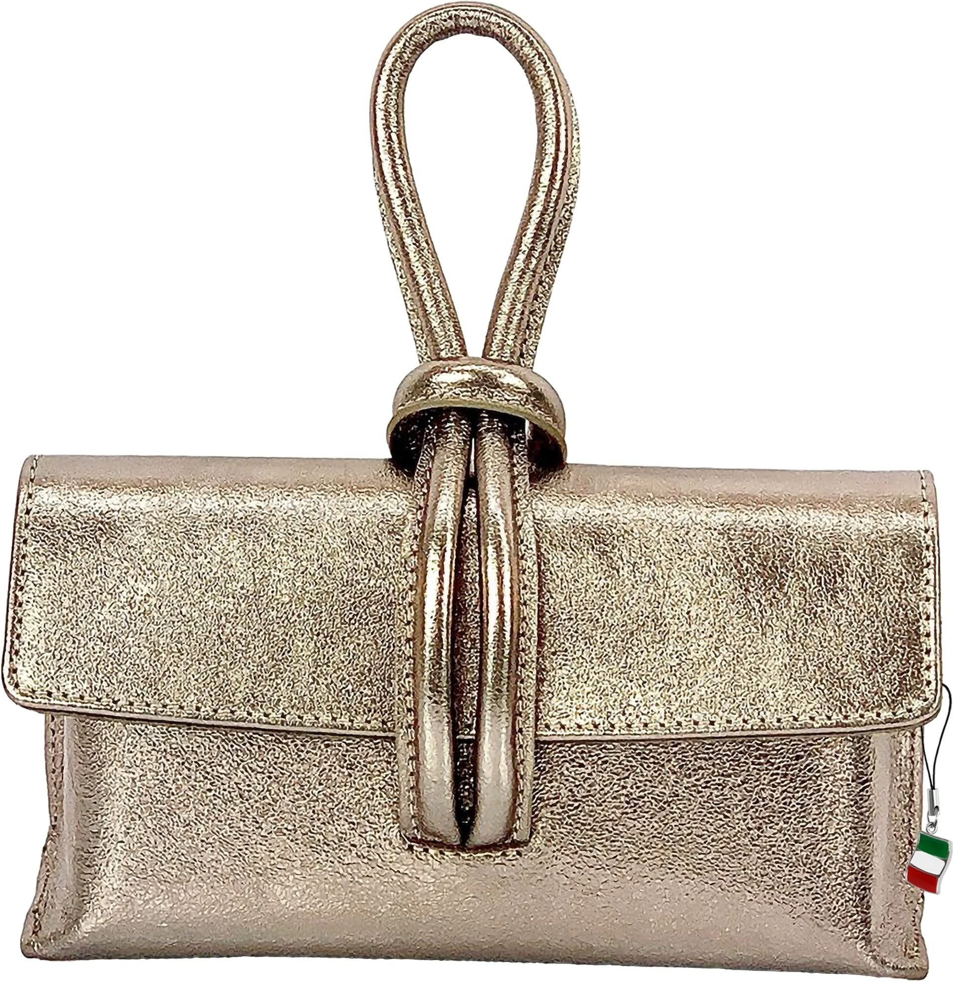 Umhängetasche Florence Clutch Echtleder Tasche bronze
