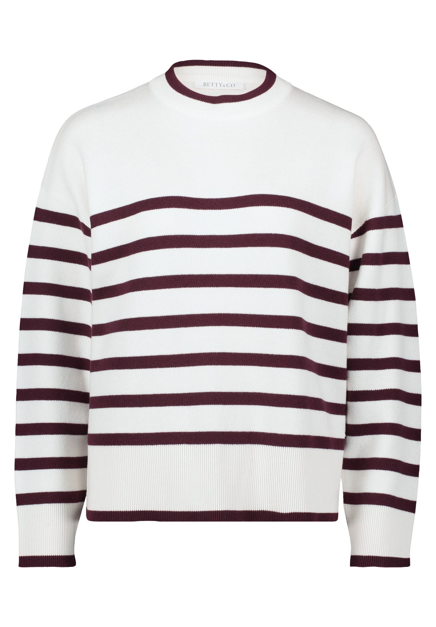 Betty&Co Strickpullover Damen Strickpullover mit Streifen (1-tlg) günstig online kaufen