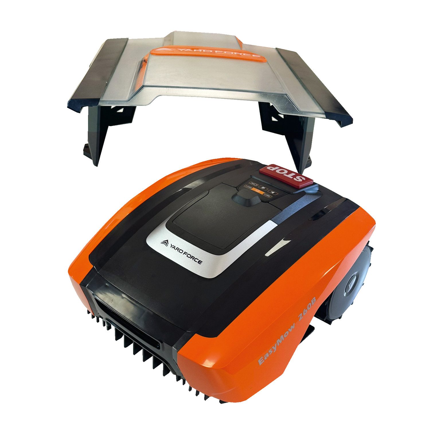 Yardforce Rasenmähroboter Easymow 260B & AR SH02-EU, plus Mähroboter-Garage