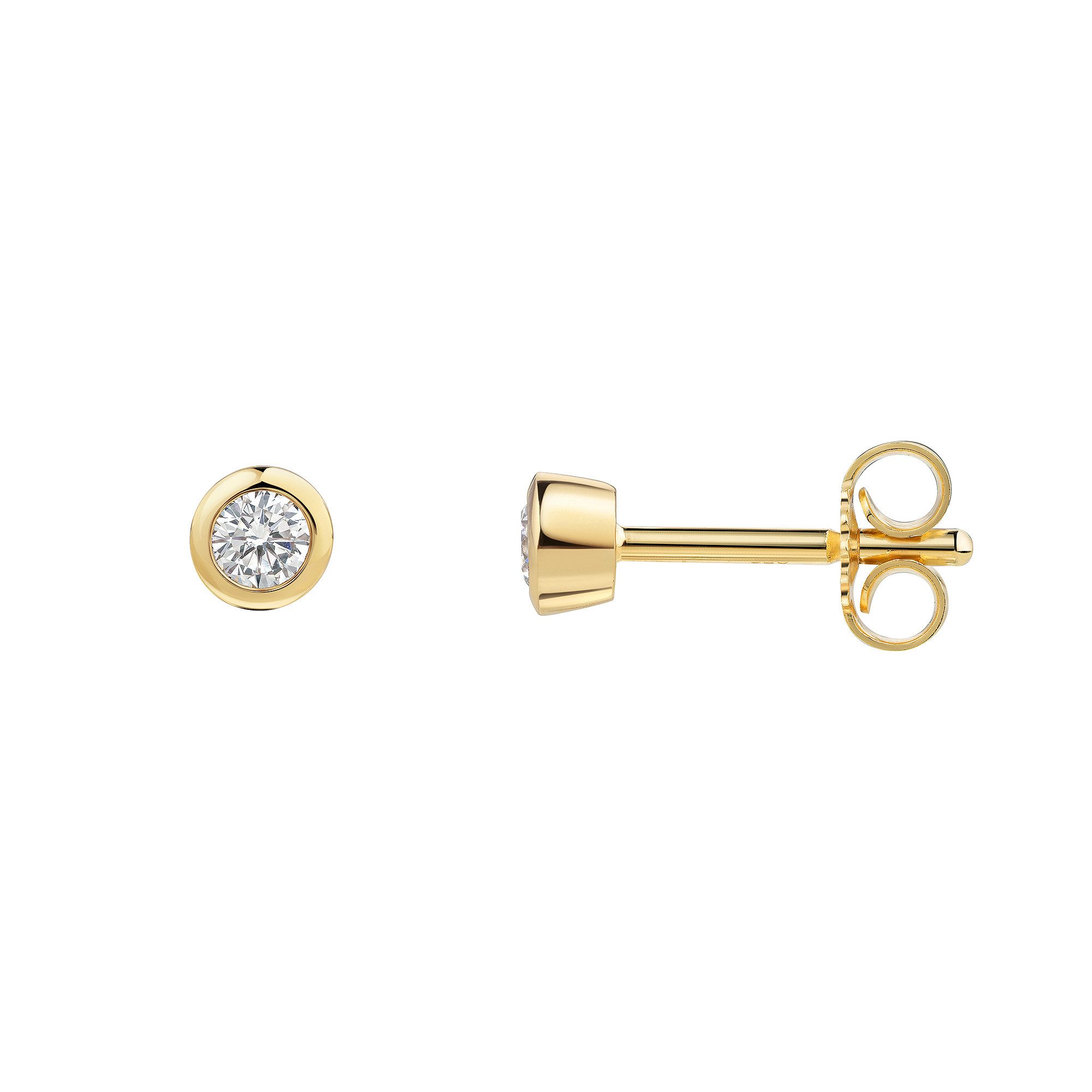 Paar Ohrstecker Schmuck Geschenk Silber 925 Ohrschmuck Ohrringe Solitär Lab Grown