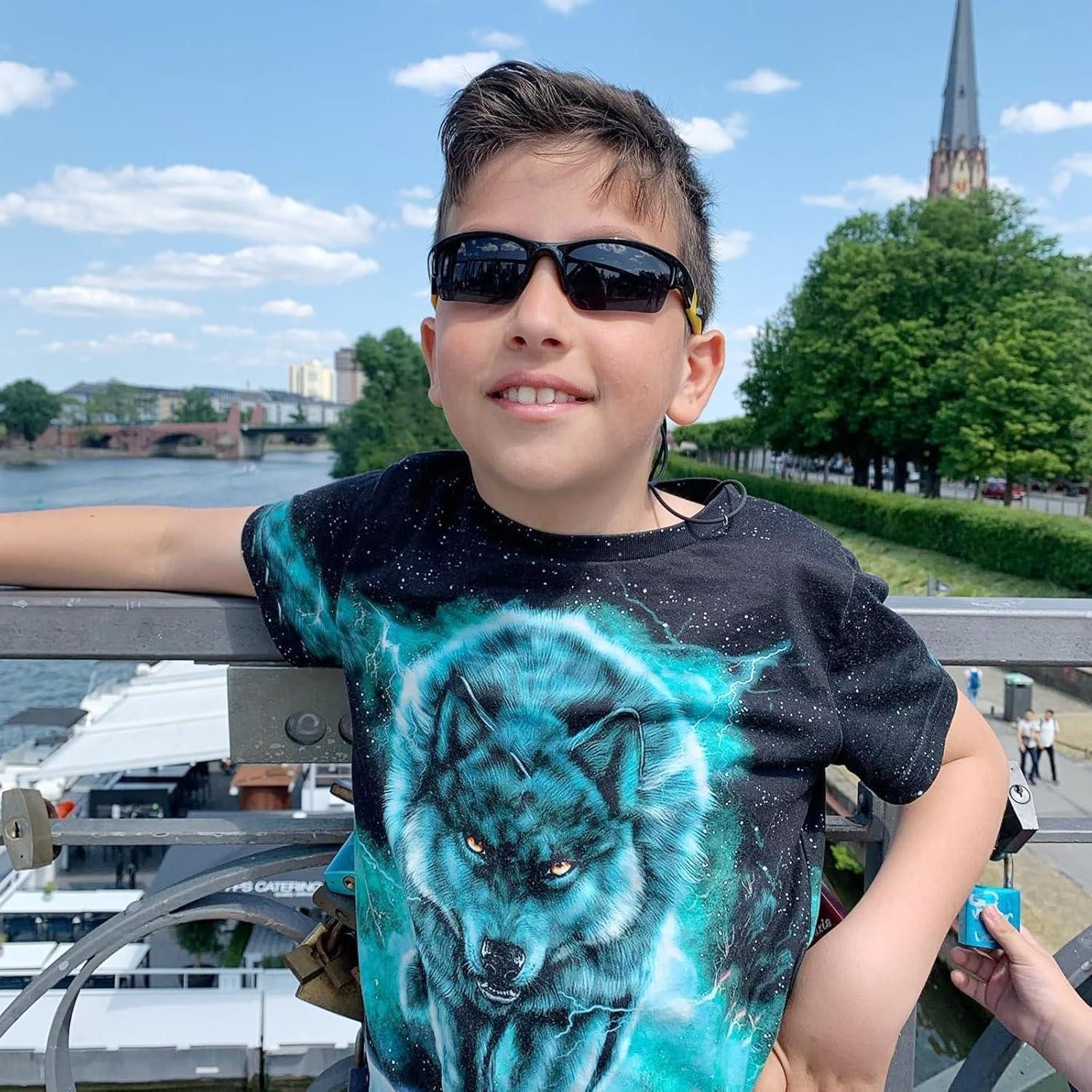 LuxusKollektion Sonnenbrille Sonnenbrille Kinder polarisiert unzerbrechlich Sport 4-7 Jahre