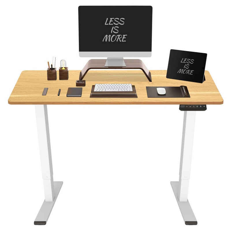 FLEXISPOT Schreibtisch »EB2«, Elektrisch Höhenverstellbarer Schreibtisch, Bürotisch inkl. Tischplatte, mit Memory-Steuerung und Softstart/-Stop& integriertes Anti-Kollisionssystem, Farben und Größe auswählbar