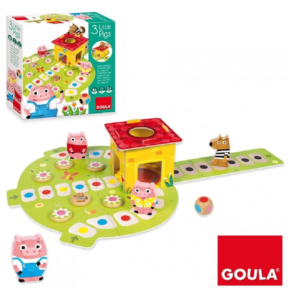 Goula Spiel Goula 53146 3 kleine Schweinchen, Kinderspiel, Goula 53146 3 kleine Schweinchen, Kinderspiel, Made in Europe