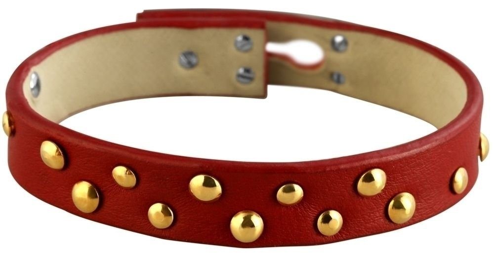 AKZENT Lederarmband Vlasta Armband aus Echtleder mit Edelstahlnieten (einzeln) Rot